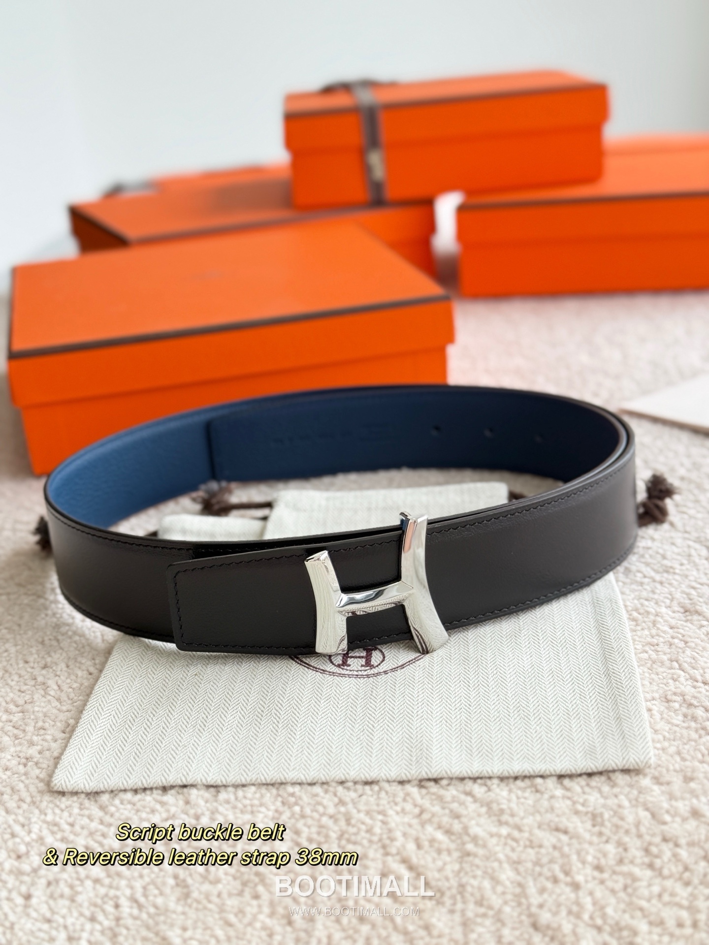 Hermès Script Buckle Togo Calfskin Belt 에르메스 스크립트 버클 토고 카프스킨 벨트 3.8cm 6