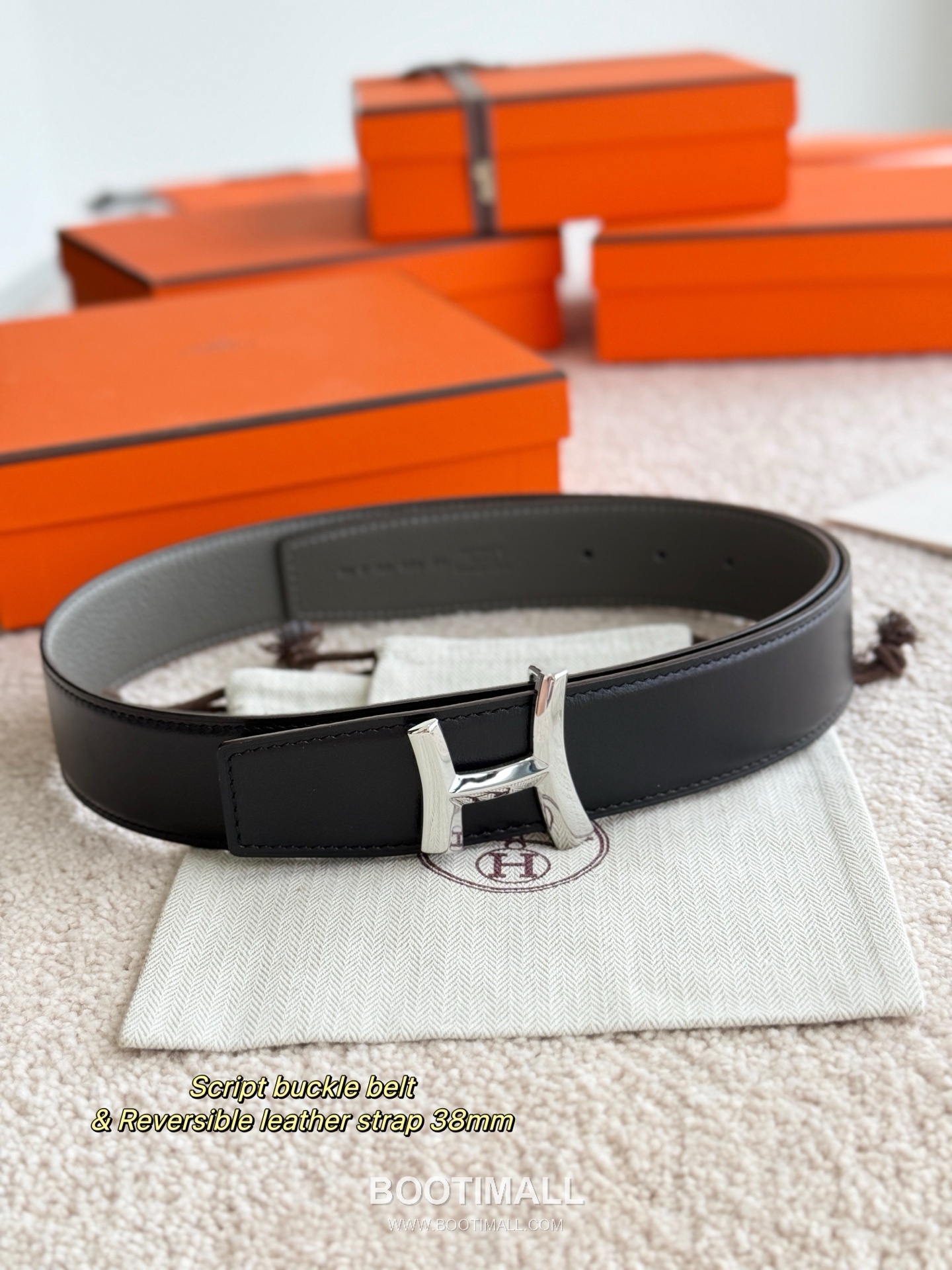 Hermès Script Buckle Togo Calfskin Belt 에르메스 스크립트 버클 토고 카프스킨 벨트 3.8cm 6