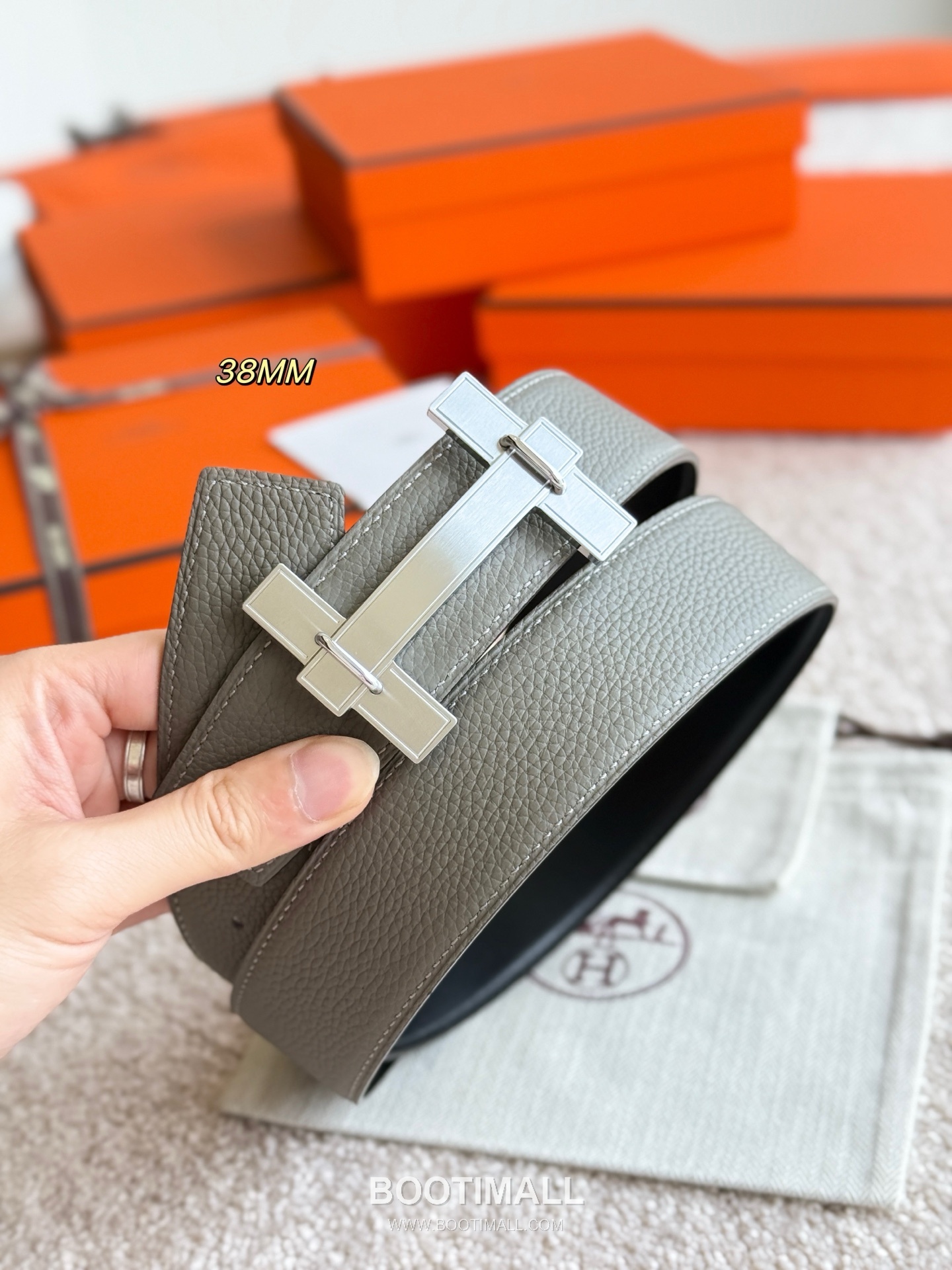 
Hermès Jumping Buckle Togo Calfskin Belt 에르메스 점핑 버클 토고 카프스킨 벨트 3.8cm 7
