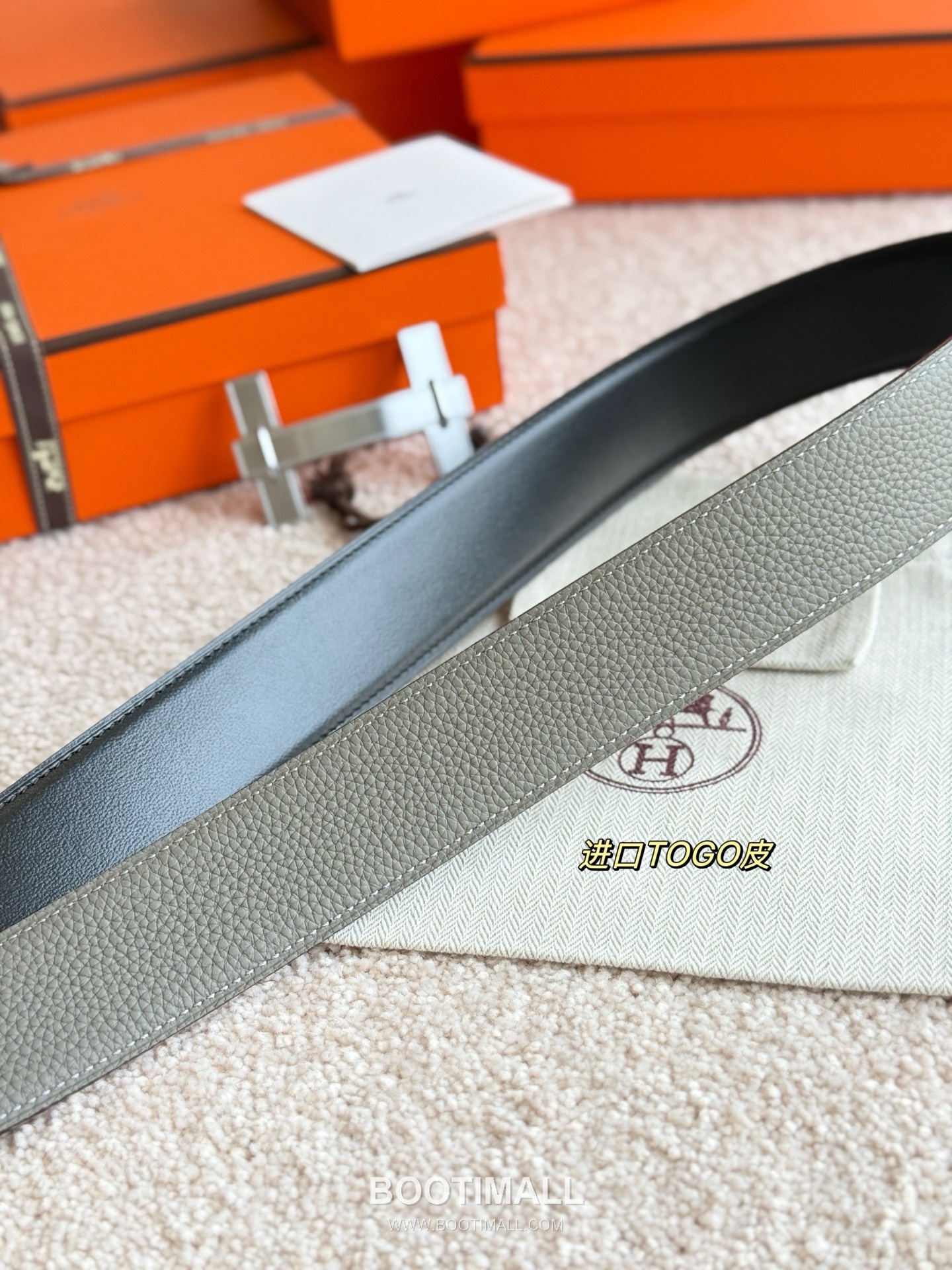 
Hermès Jumping Buckle Togo Calfskin Belt 에르메스 점핑 버클 토고 카프스킨 벨트 3.8cm 9