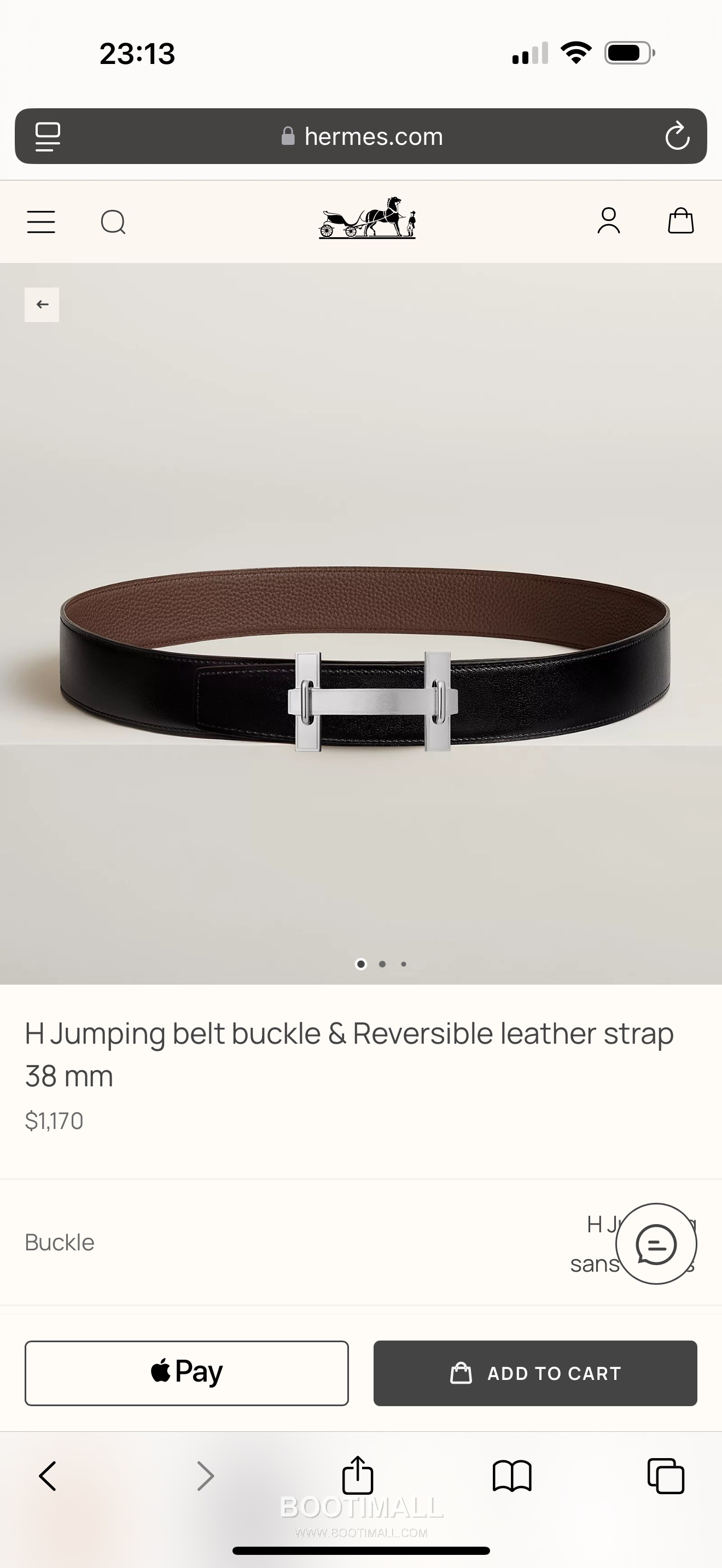 Hermès Jumping Buckle Togo Calfskin Belt 에르메스 점핑 버클 토고 카프스킨 벨트 3.8cm 1