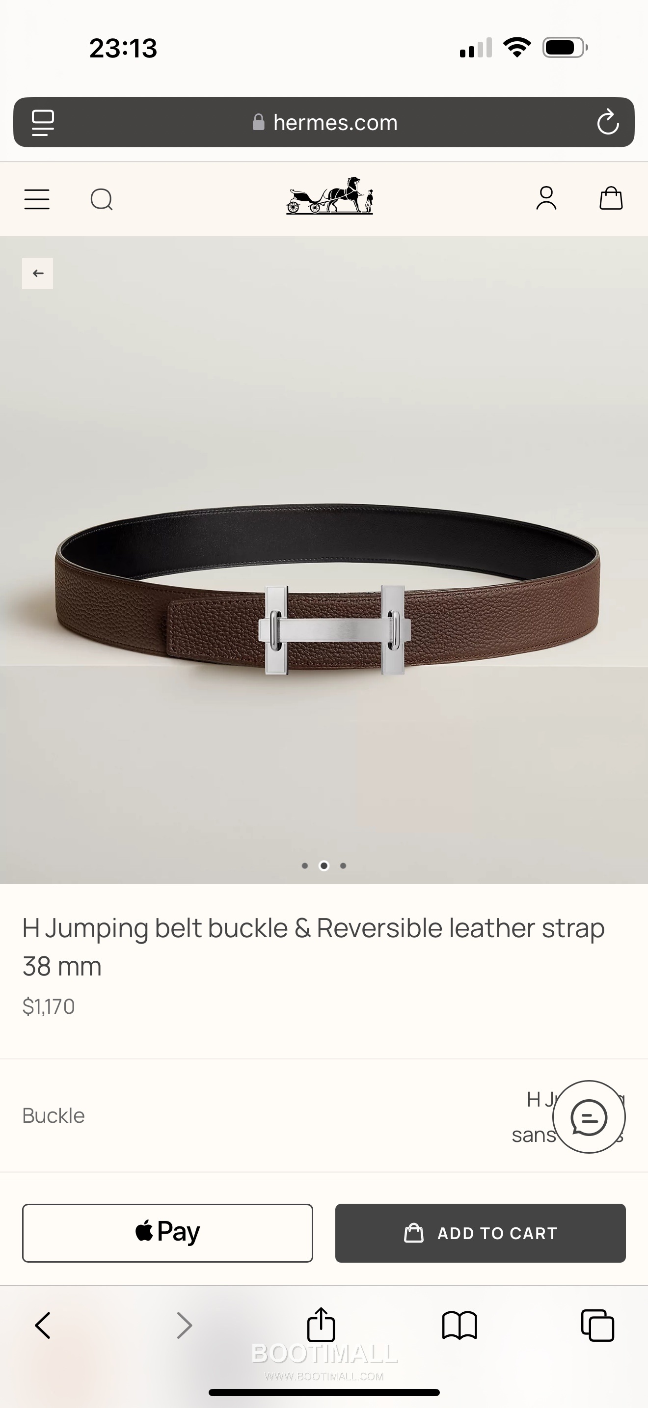 Hermès Jumping Buckle Togo Calfskin Belt 에르메스 점핑 버클 토고 카프스킨 벨트 3.8cm 2