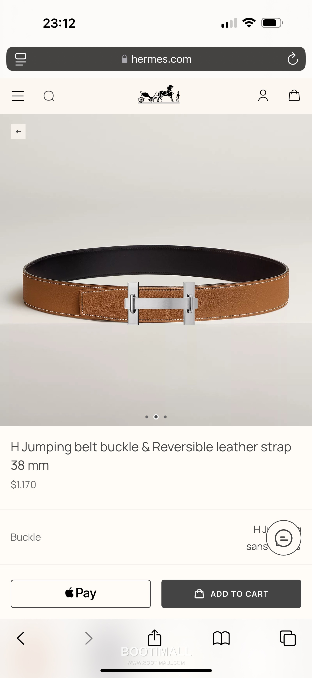 
Hermès Jumping Buckle Togo Calfskin Belt 에르메스 점핑 버클 토고 카프스킨 벨트 3.8cm 2