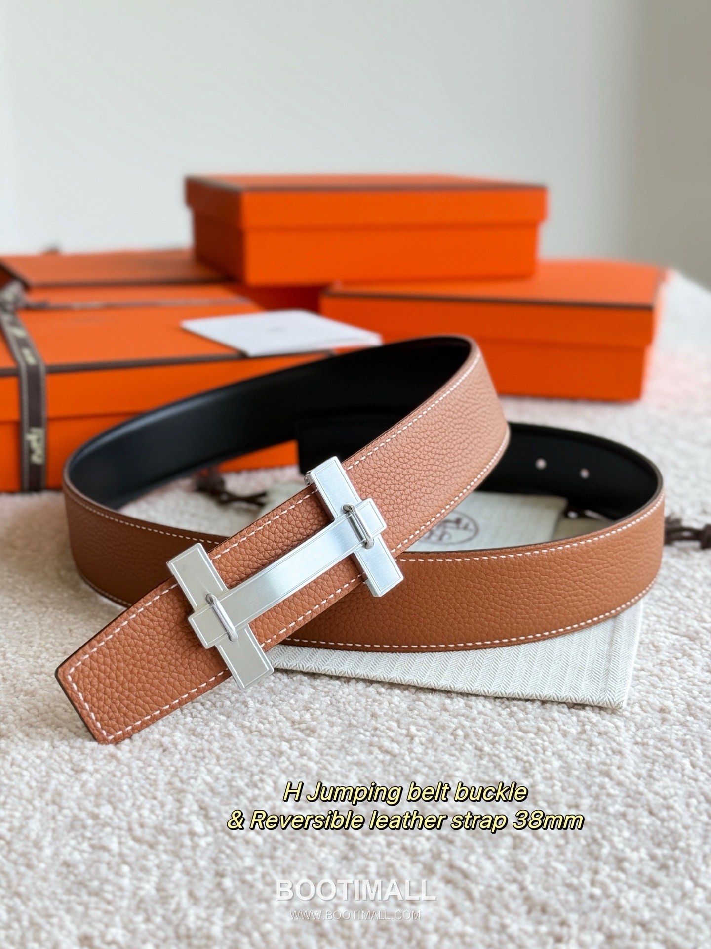 
Hermès Jumping Buckle Togo Calfskin Belt 에르메스 점핑 버클 토고 카프스킨 벨트 3.8cm 4