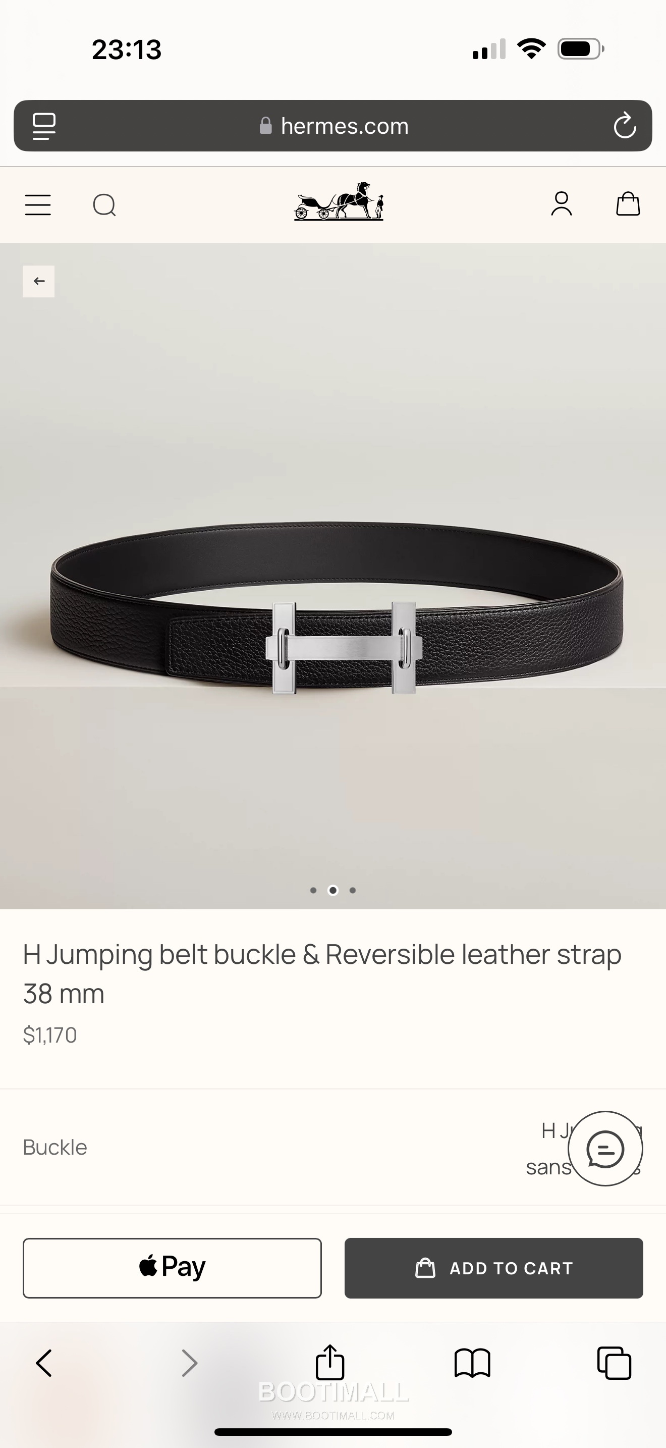 
Hermès Jumping Buckle Togo Calfskin Belt 에르메스 점핑 버클 토고 카프스킨 벨트 3.8cm 2