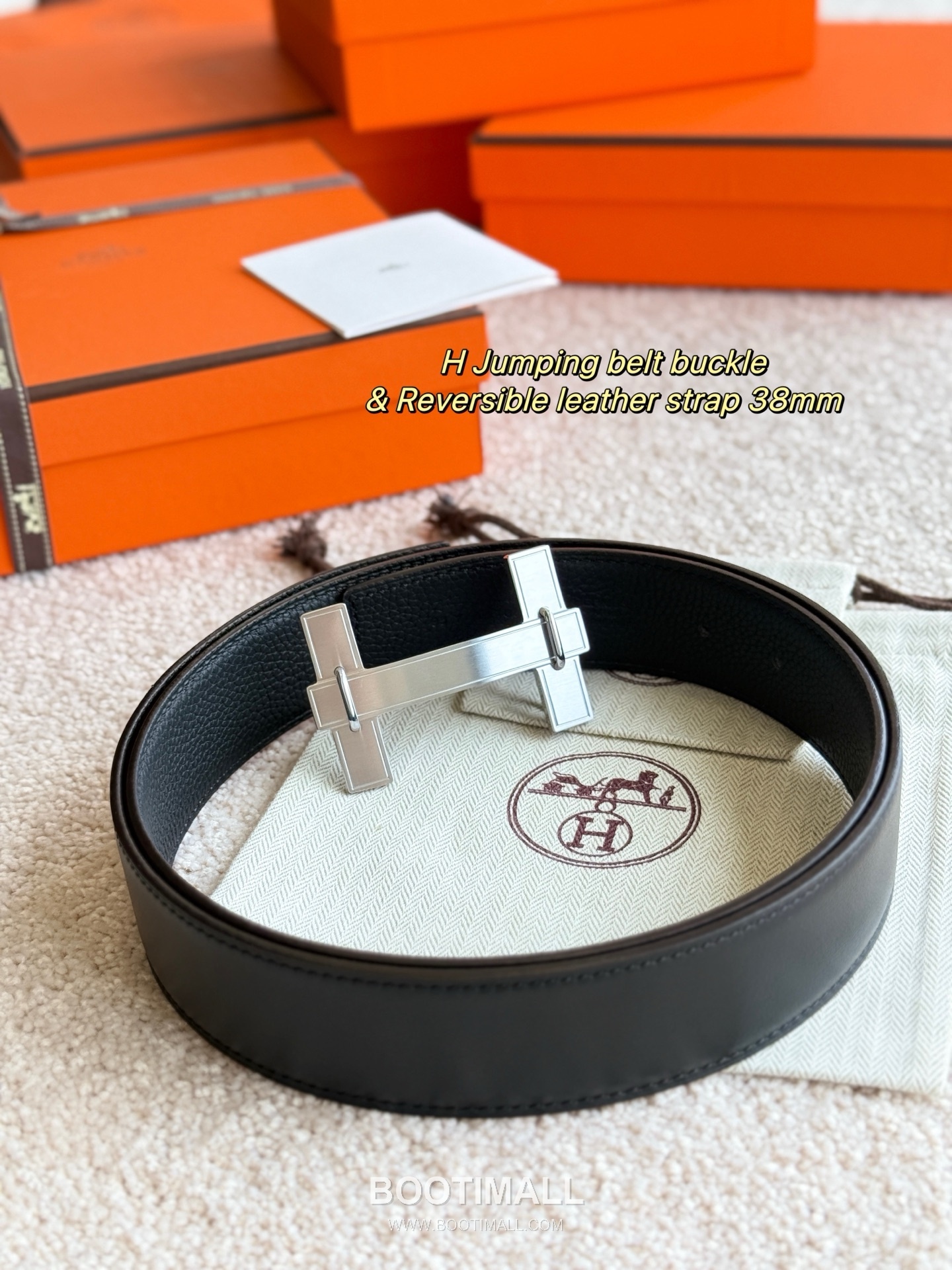 
Hermès Jumping Buckle Togo Calfskin Belt 에르메스 점핑 버클 토고 카프스킨 벨트 3.8cm 3