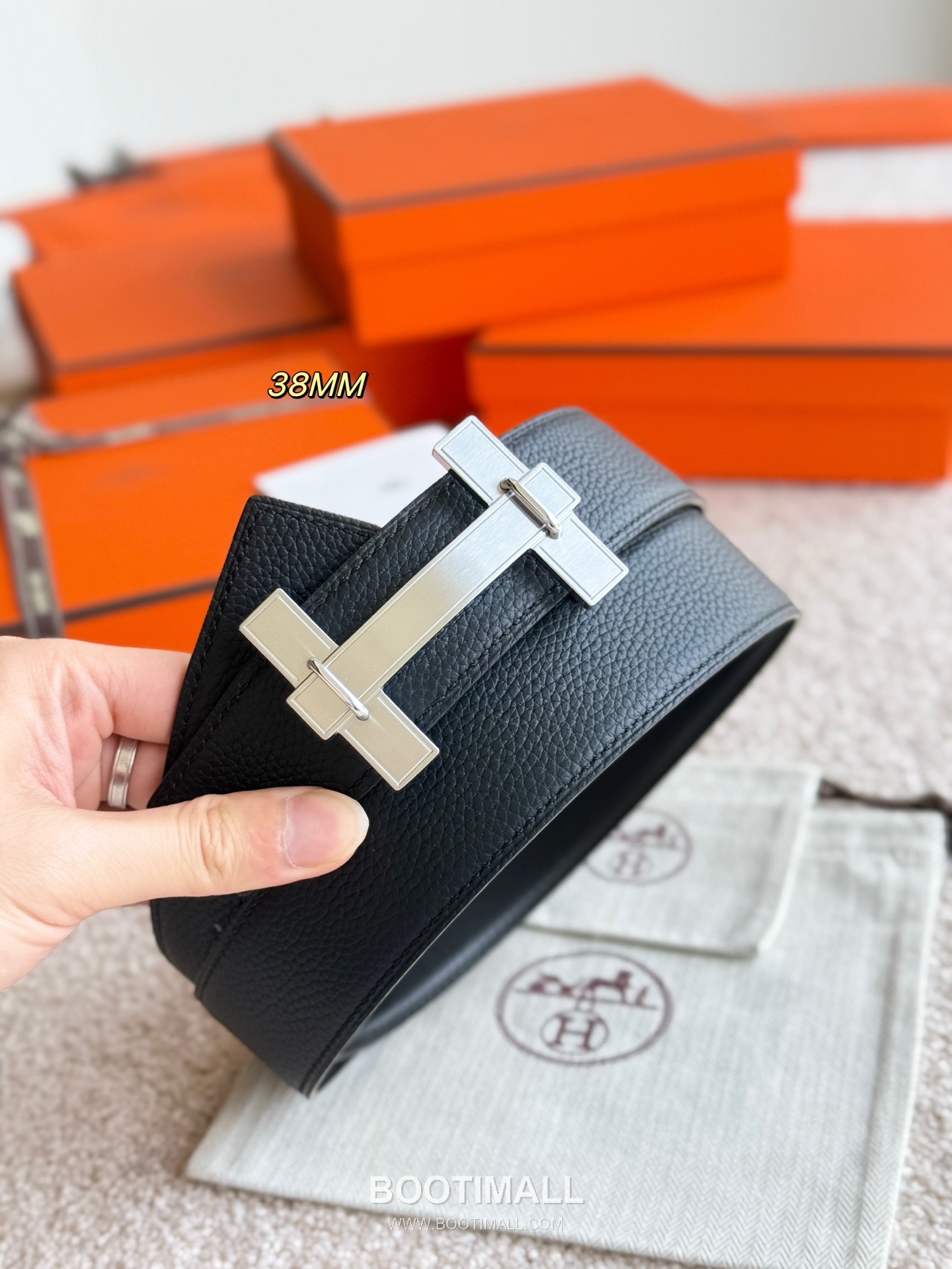 
Hermès Jumping Buckle Togo Calfskin Belt 에르메스 점핑 버클 토고 카프스킨 벨트 3.8cm 7