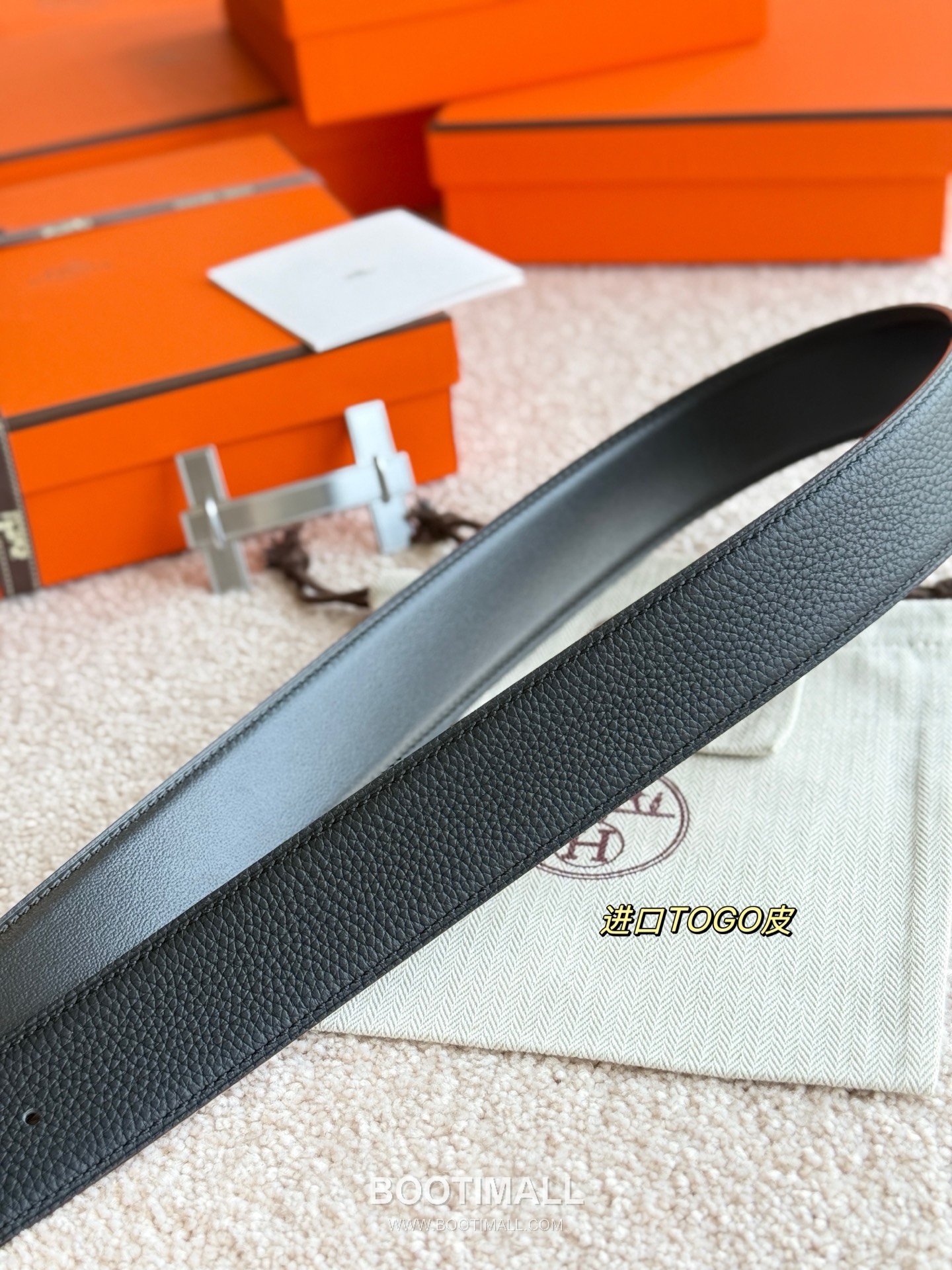 
Hermès Jumping Buckle Togo Calfskin Belt 에르메스 점핑 버클 토고 카프스킨 벨트 3.8cm 9