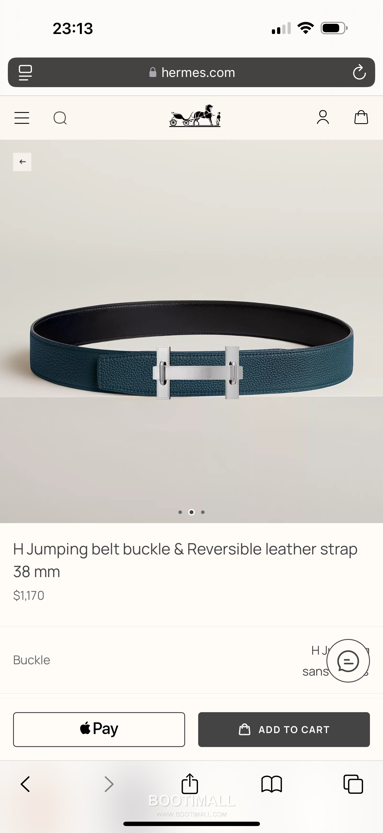 
Hermès Jumping Buckle Togo Calfskin Belt 에르메스 점핑 버클 토고 카프스킨 벨트 3.8cm 2