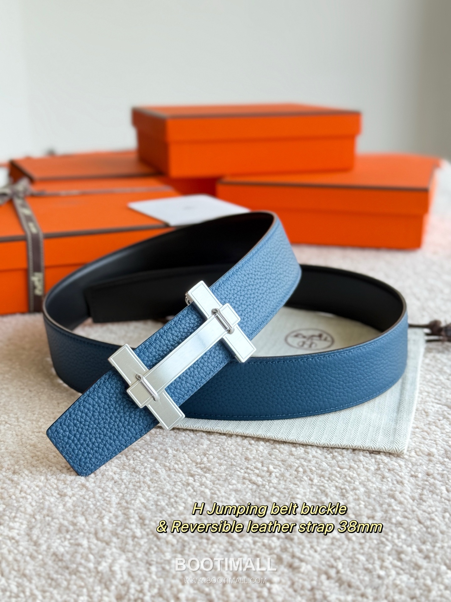 
Hermès Jumping Buckle Togo Calfskin Belt 에르메스 점핑 버클 토고 카프스킨 벨트 3.8cm 4