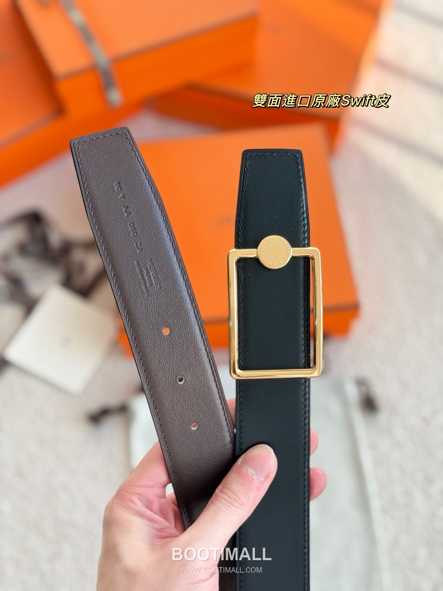
Hermès Oscar Reversible Swift Calfskin Belt 에르메스 오스카 리버서블 스위프트 카프스킨 벨트 3.8cm 6
