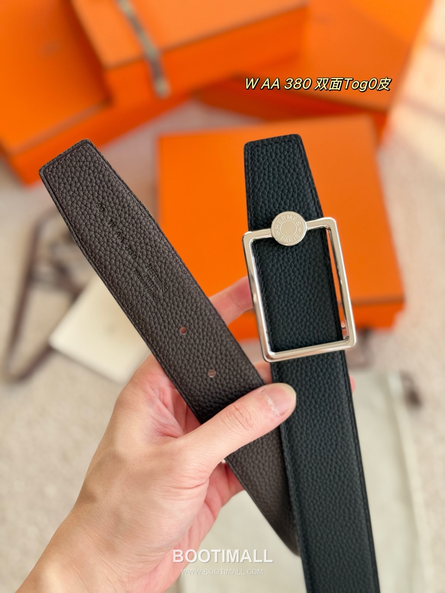 
Hermès Oscar Reversible Swift Calfskin Belt 에르메스 오스카 리버서블 스위프트 카프스킨 벨트 3.8cm 6
