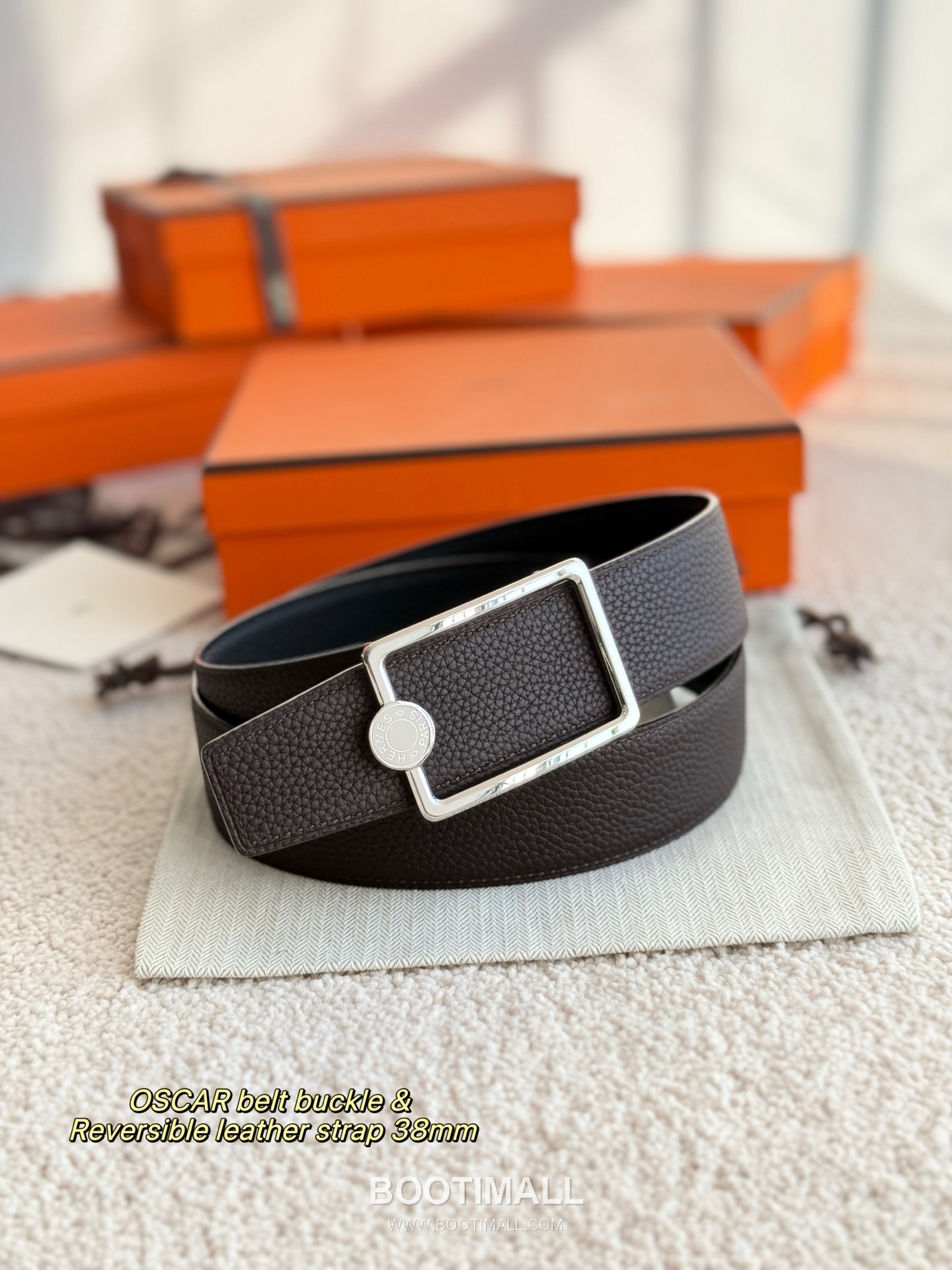 
Hermès Oscar Reversible Swift Calfskin Belt 에르메스 오스카 리버서블 스위프트 카프스킨 벨트 3.8cm 7