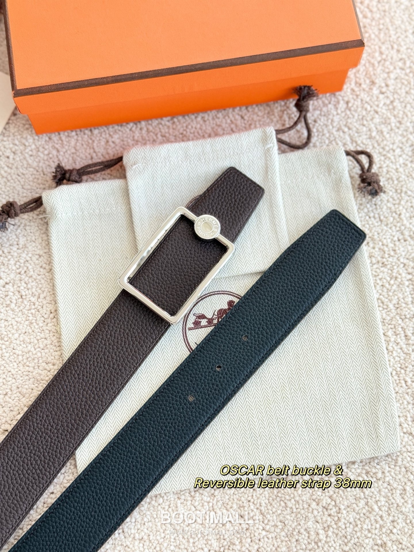 
Hermès Oscar Reversible Swift Calfskin Belt 에르메스 오스카 리버서블 스위프트 카프스킨 벨트 3.8cm 8