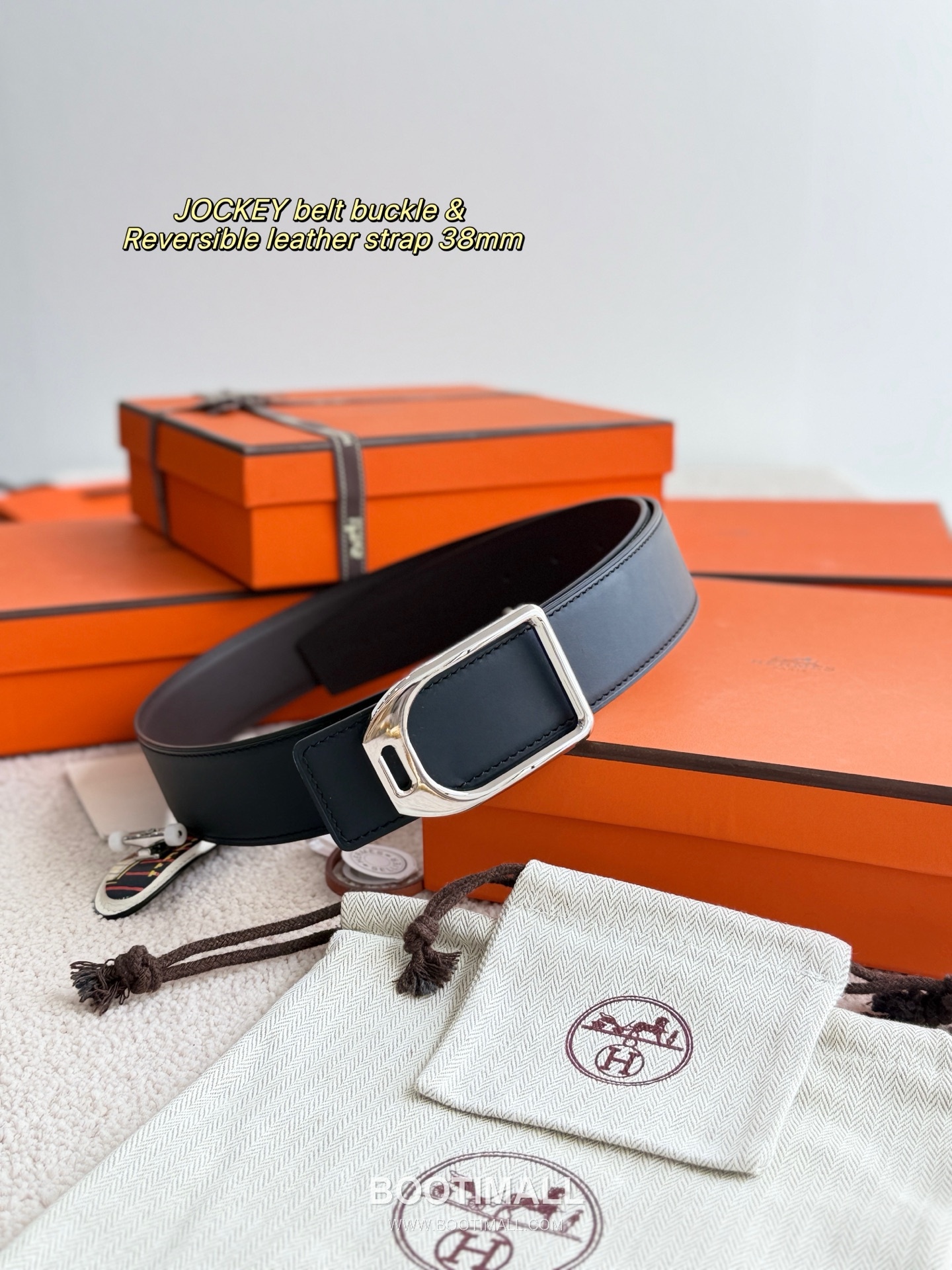 
Hermès Jockey Reversible Matte Calfskin Belt 에르메스 조키 리버서블 매트 카프스킨 벨트 3.8cm 1