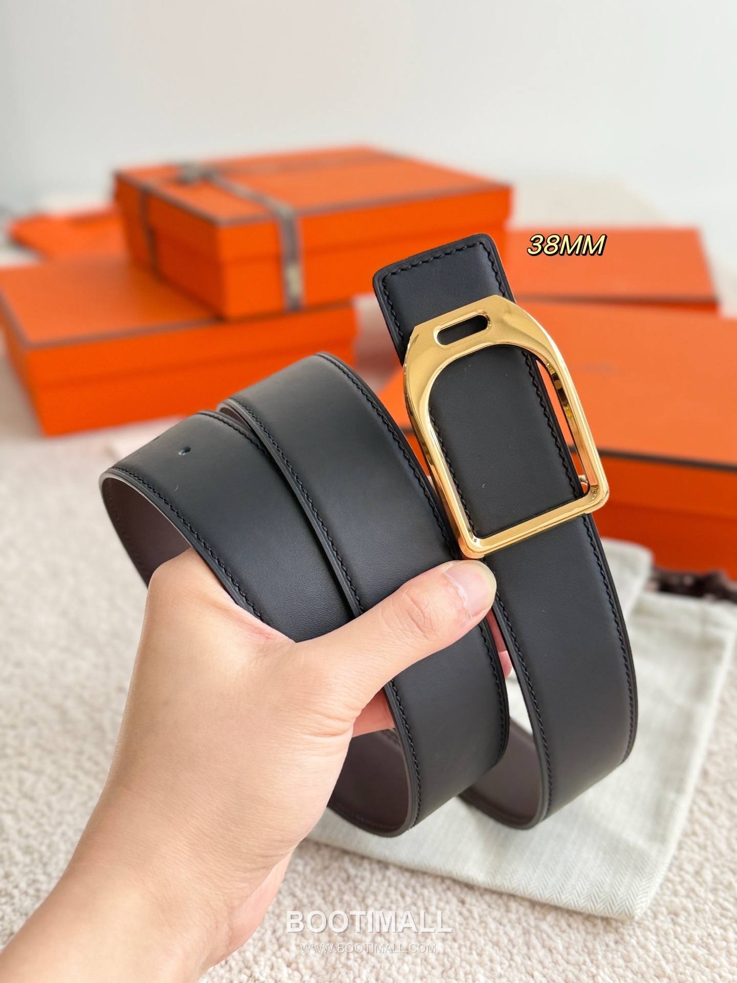 Hermès Jockey Reversible Matte Calfskin Belt 에르메스 조키 리버서블 매트 카프스킨 벨트 3.8cm 5