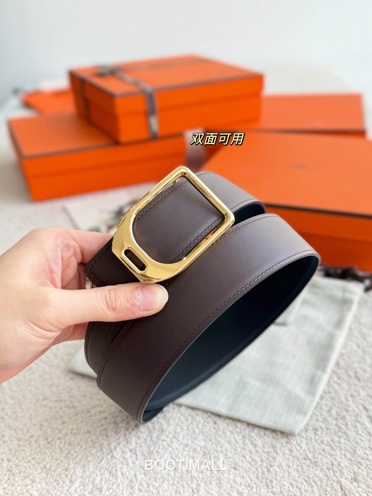 Hermès Jockey Reversible Matte Calfskin Belt 에르메스 조키 리버서블 매트 카프스킨 벨트 3.8cm 7