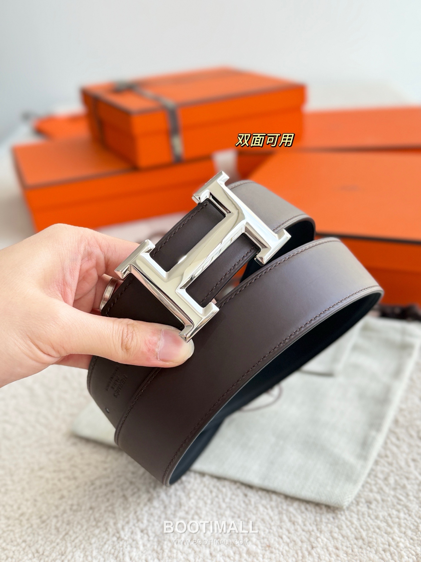 Hermès H 5382 Reversible Matte Calfskin Belt 에르메스 H 5382 리버서블 매트 카프스킨 벨트 3.8cm 7