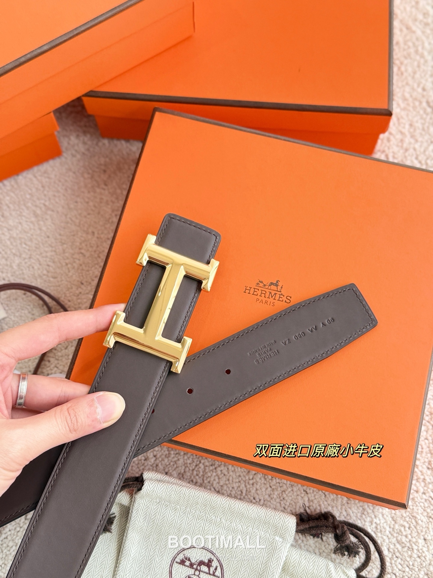 
Hermès H 5382 Reversible Matte Calfskin Belt 에르메스 H 5382 리버서블 매트 카프스킨 벨트 3.8cm 6
