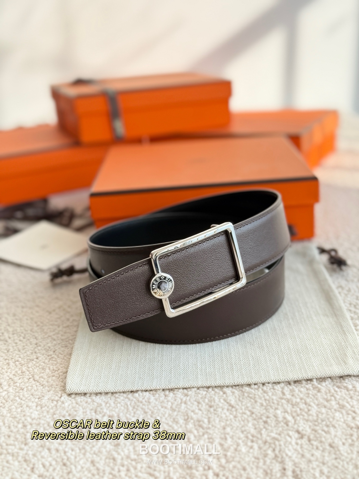 
Hermès Oscar Reversible Swift Calfskin Belt 에르메스 오스카 리버서블 스위프트 카프스킨 벨트 3.8cm 7