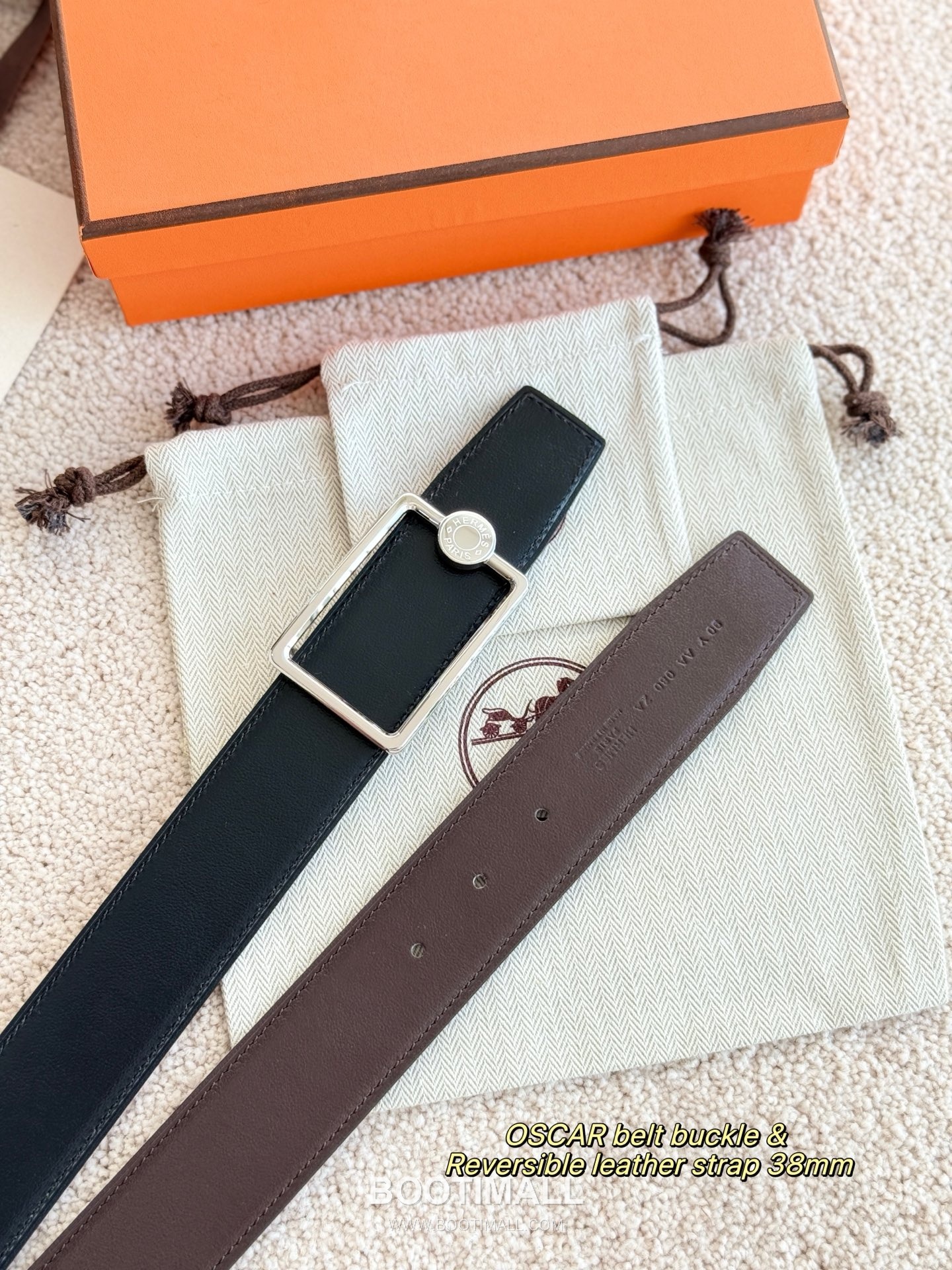 
Hermès Oscar Reversible Swift Calfskin Belt 에르메스 오스카 리버서블 스위프트 카프스킨 벨트 3.8cm 8