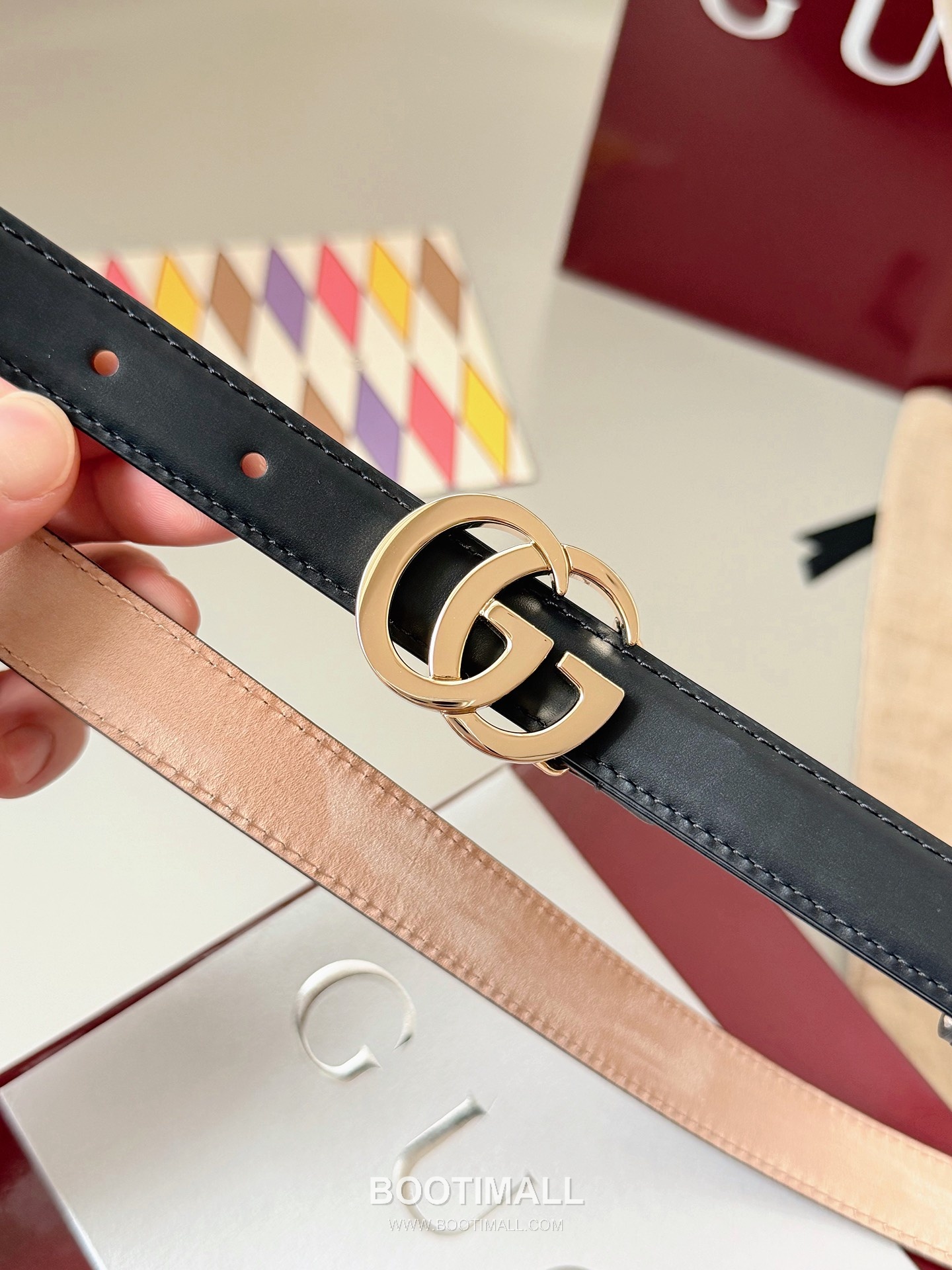 
Gucci Double G Buckle Smooth Calfskin Belt 구찌 더블 G 스무스 송아지 가죽 벨트 3.5cm 4