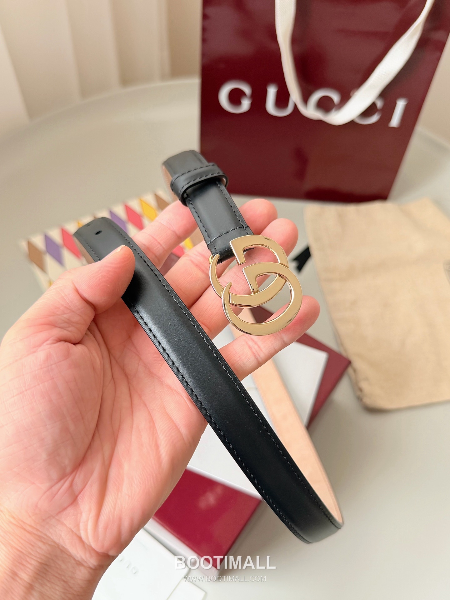 
Gucci Double G Buckle Smooth Calfskin Belt 구찌 더블 G 스무스 송아지 가죽 벨트 3.5cm 5