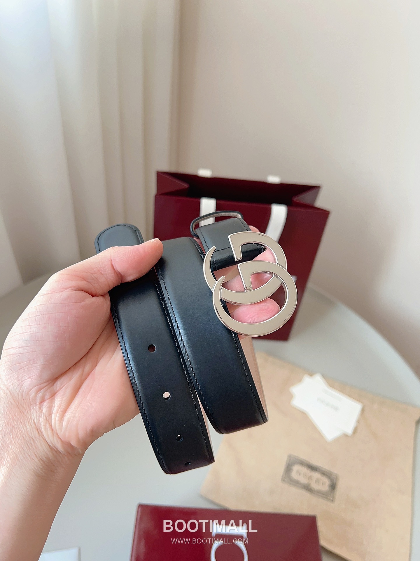 
Gucci Double G Buckle Smooth Calfskin Belt 구찌 더블 G 스무스 송아지 가죽 벨트 3.5cm 1