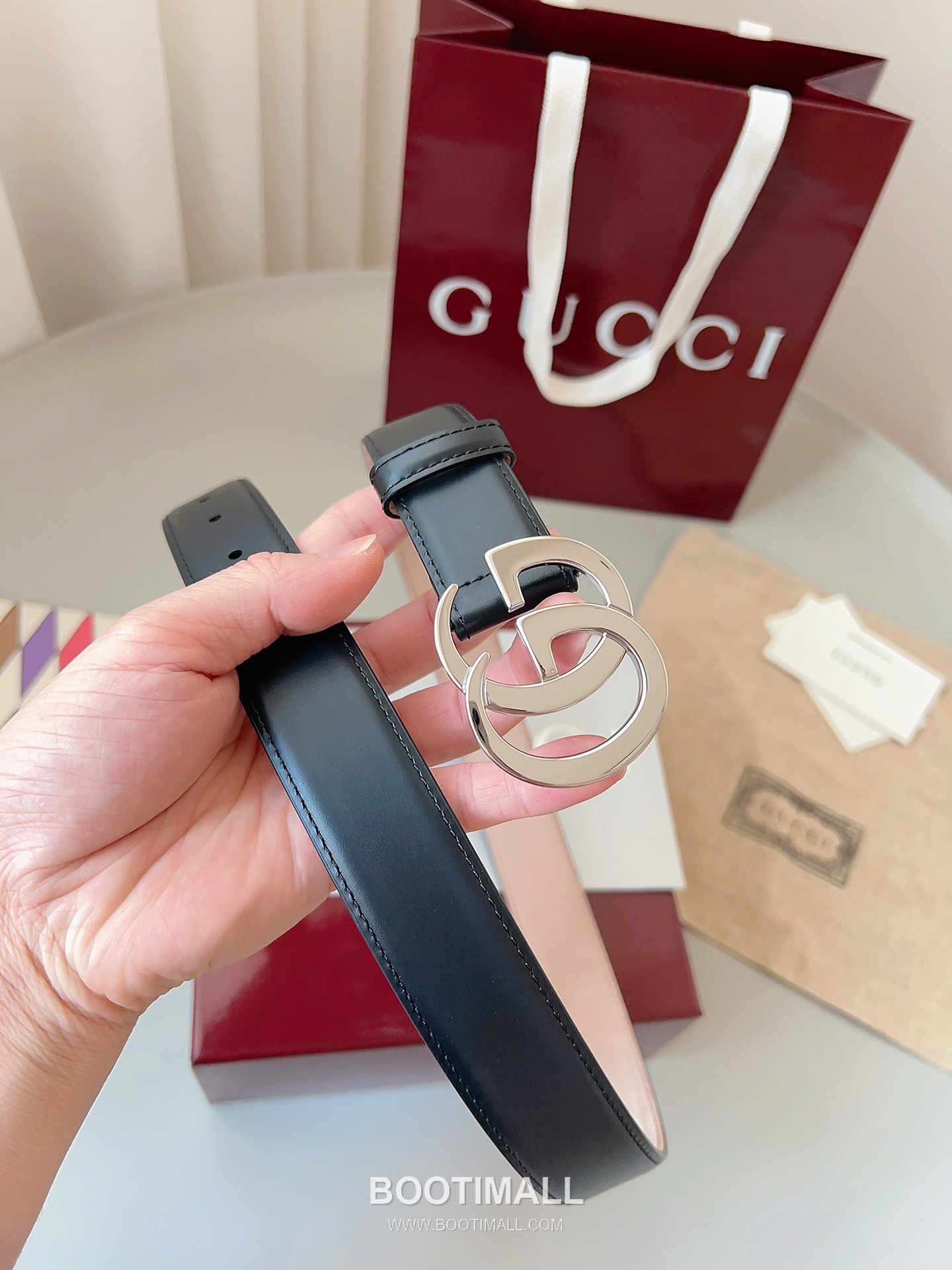 
Gucci Double G Buckle Smooth Calfskin Belt 구찌 더블 G 스무스 송아지 가죽 벨트 3.5cm 3