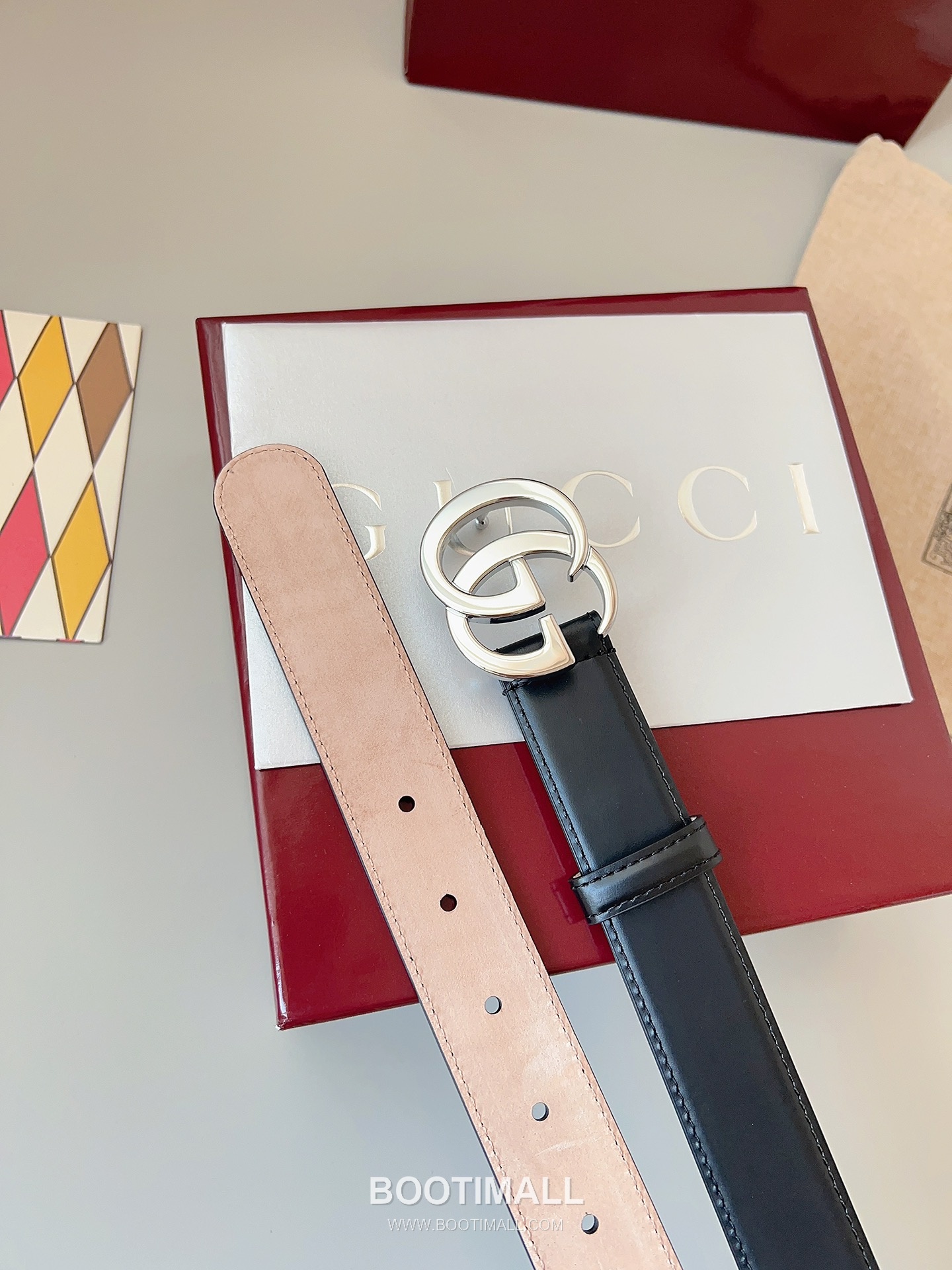 
Gucci Double G Buckle Smooth Calfskin Belt 구찌 더블 G 스무스 송아지 가죽 벨트 3.5cm 6