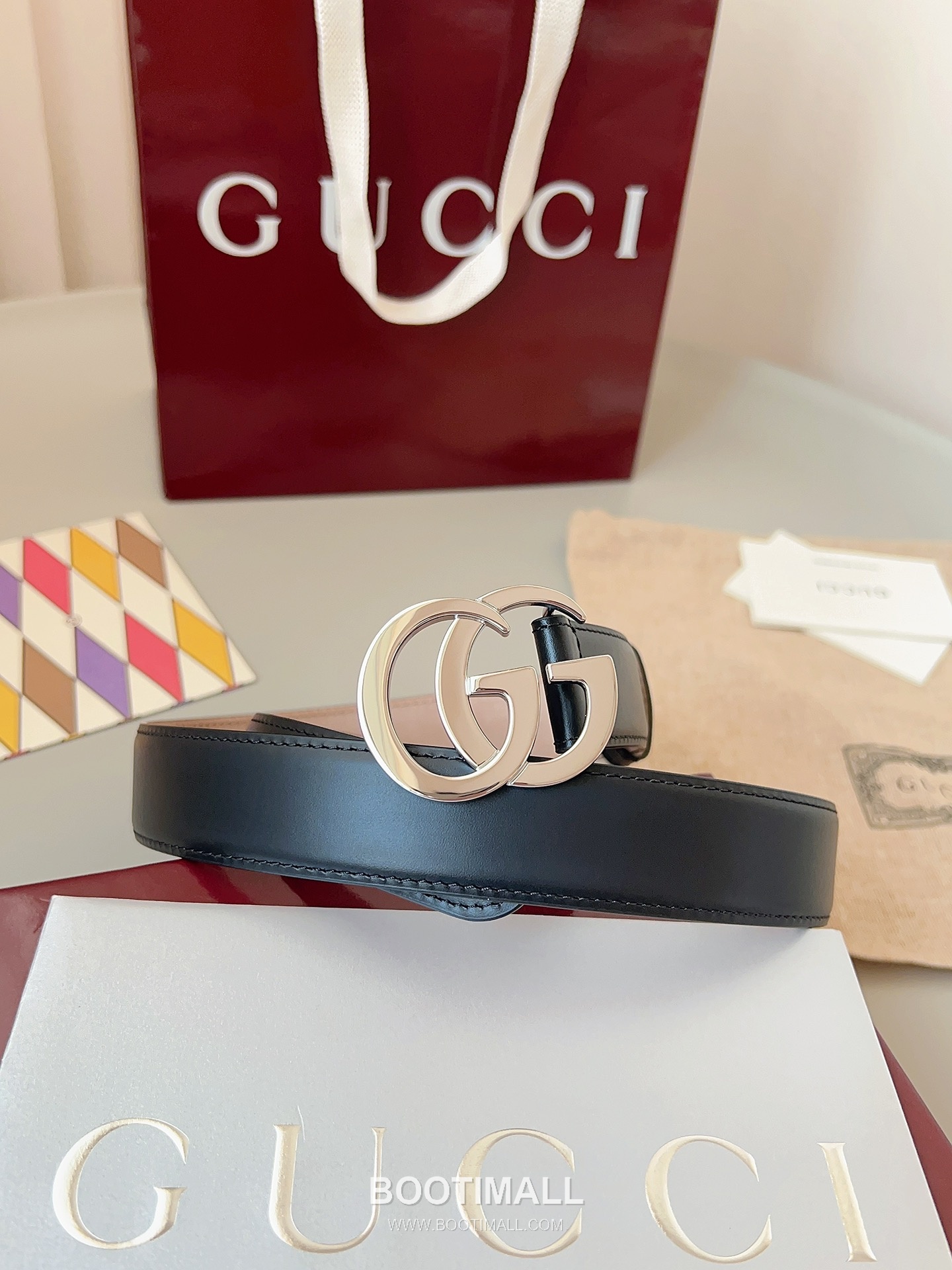 
Gucci Double G Buckle Smooth Calfskin Belt 구찌 더블 G 스무스 송아지 가죽 벨트 3.5cm 7