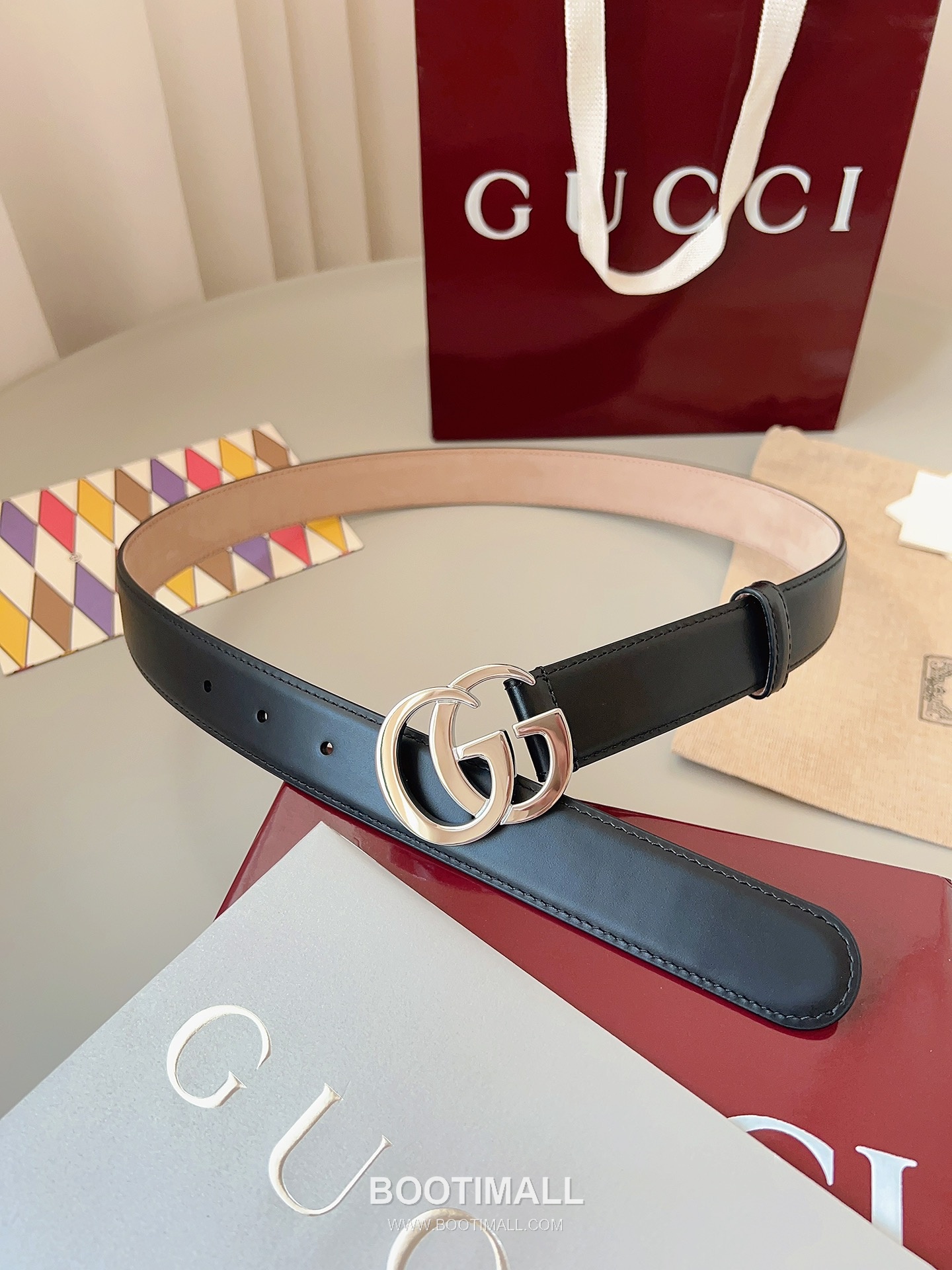 
Gucci Double G Buckle Smooth Calfskin Belt 구찌 더블 G 스무스 송아지 가죽 벨트 3.5cm 9