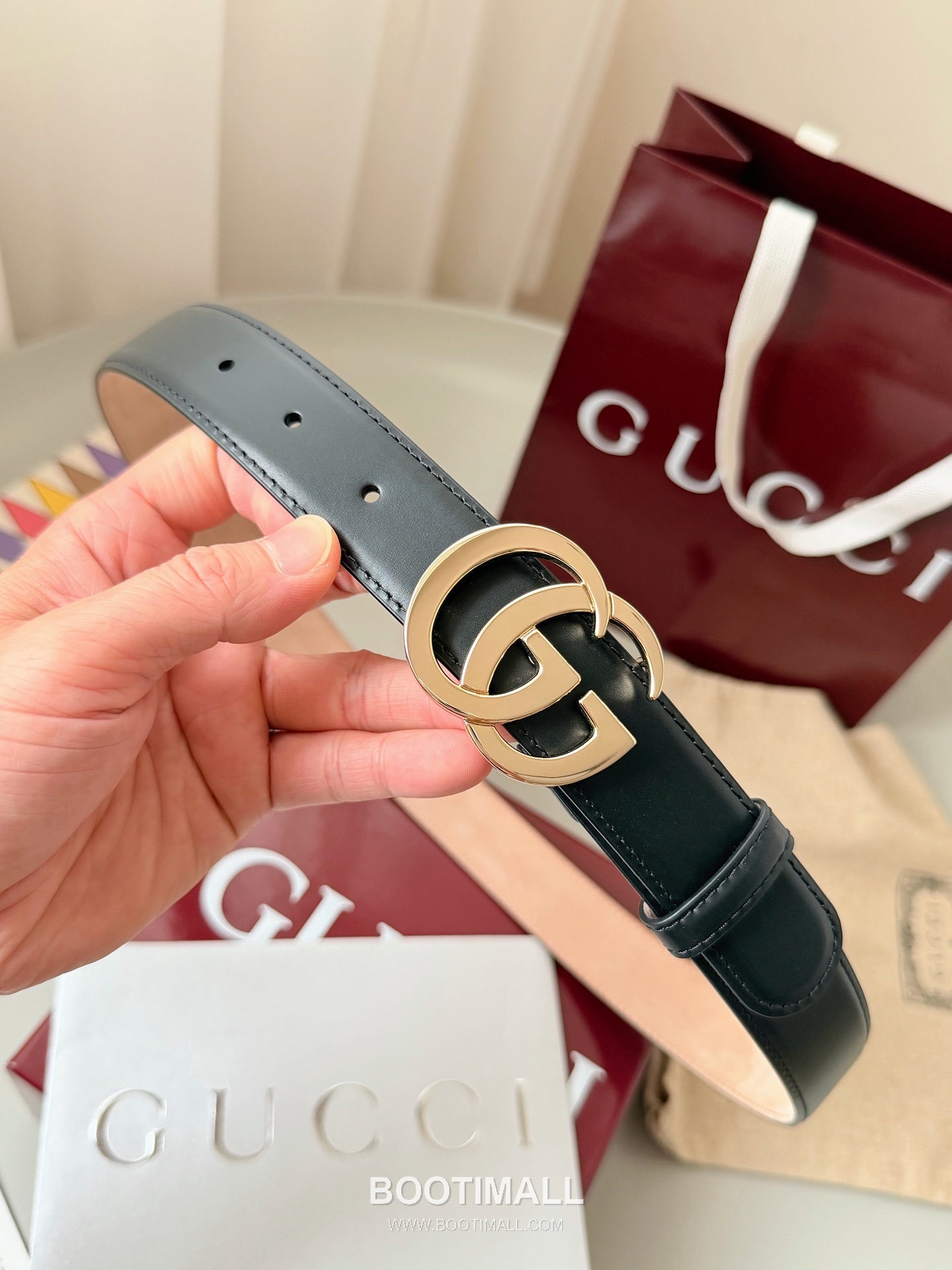 
Gucci Double G Buckle Smooth Calfskin Belt 구찌 더블 G 스무스 송아지 가죽 벨트 3.5cm 5