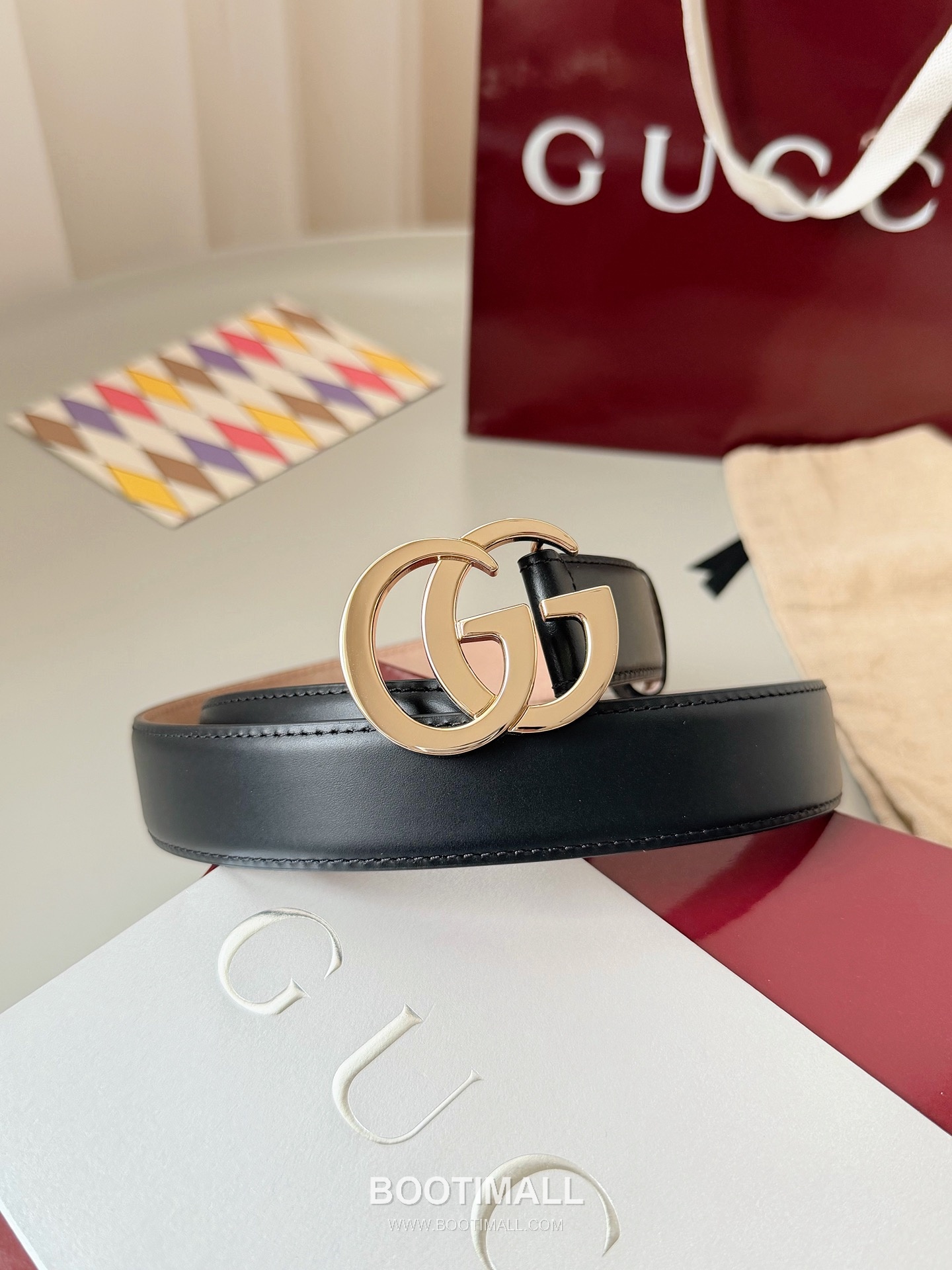 
Gucci Double G Buckle Smooth Calfskin Belt 구찌 더블 G 스무스 송아지 가죽 벨트 3.5cm 7