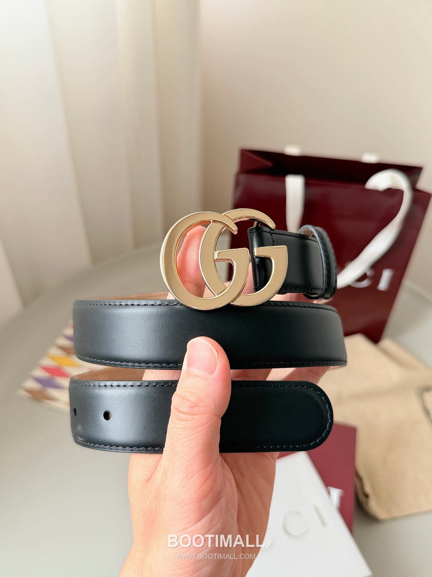 
Gucci Double G Buckle Smooth Calfskin Belt 구찌 더블 G 스무스 송아지 가죽 벨트 3.5cm 9