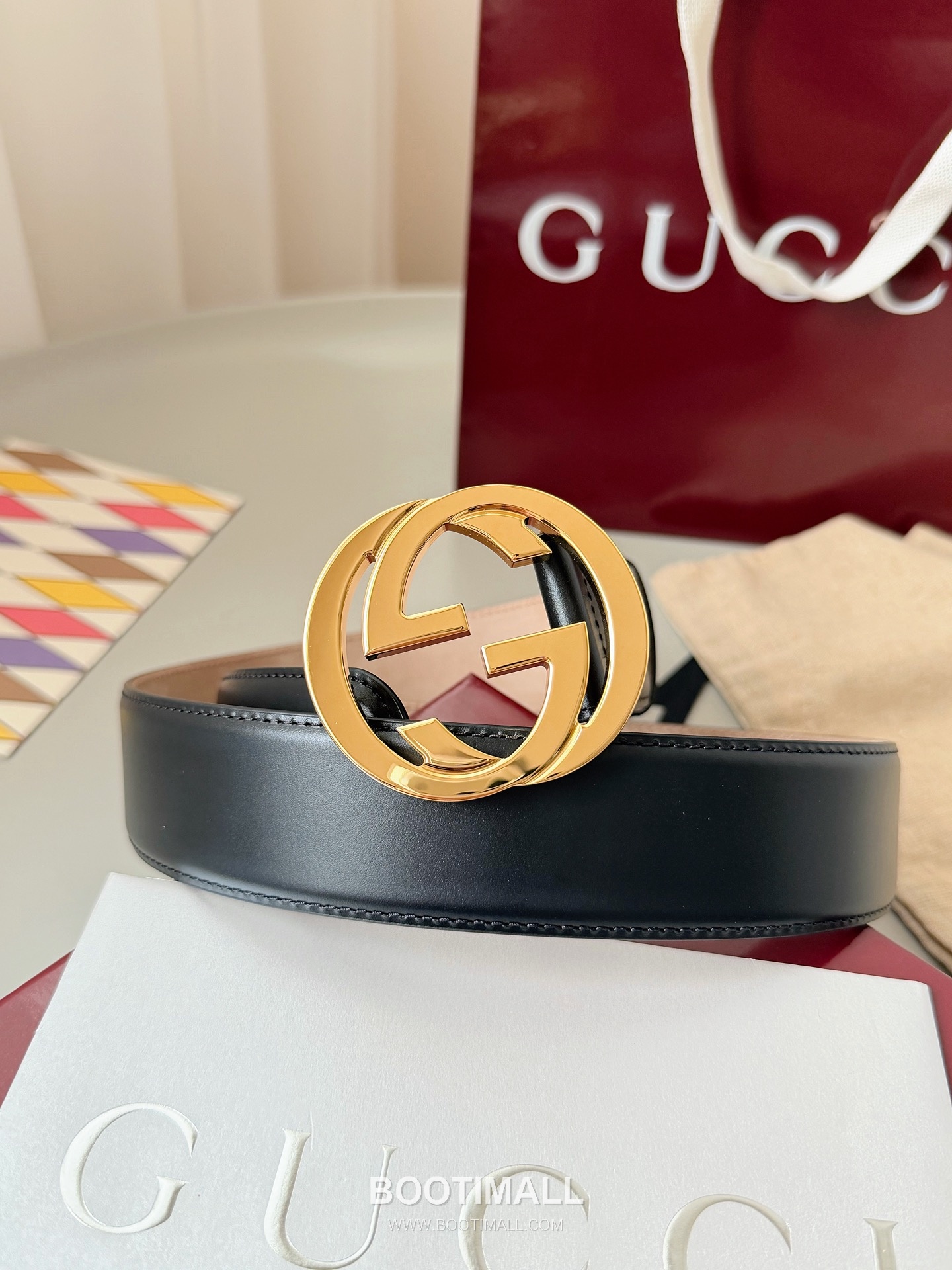 
Gucci Interlocking G Buckle Smooth Calfskin Belt 구찌 인터로킹 G 스무스 송아지 가죽 벨트 4cm 6