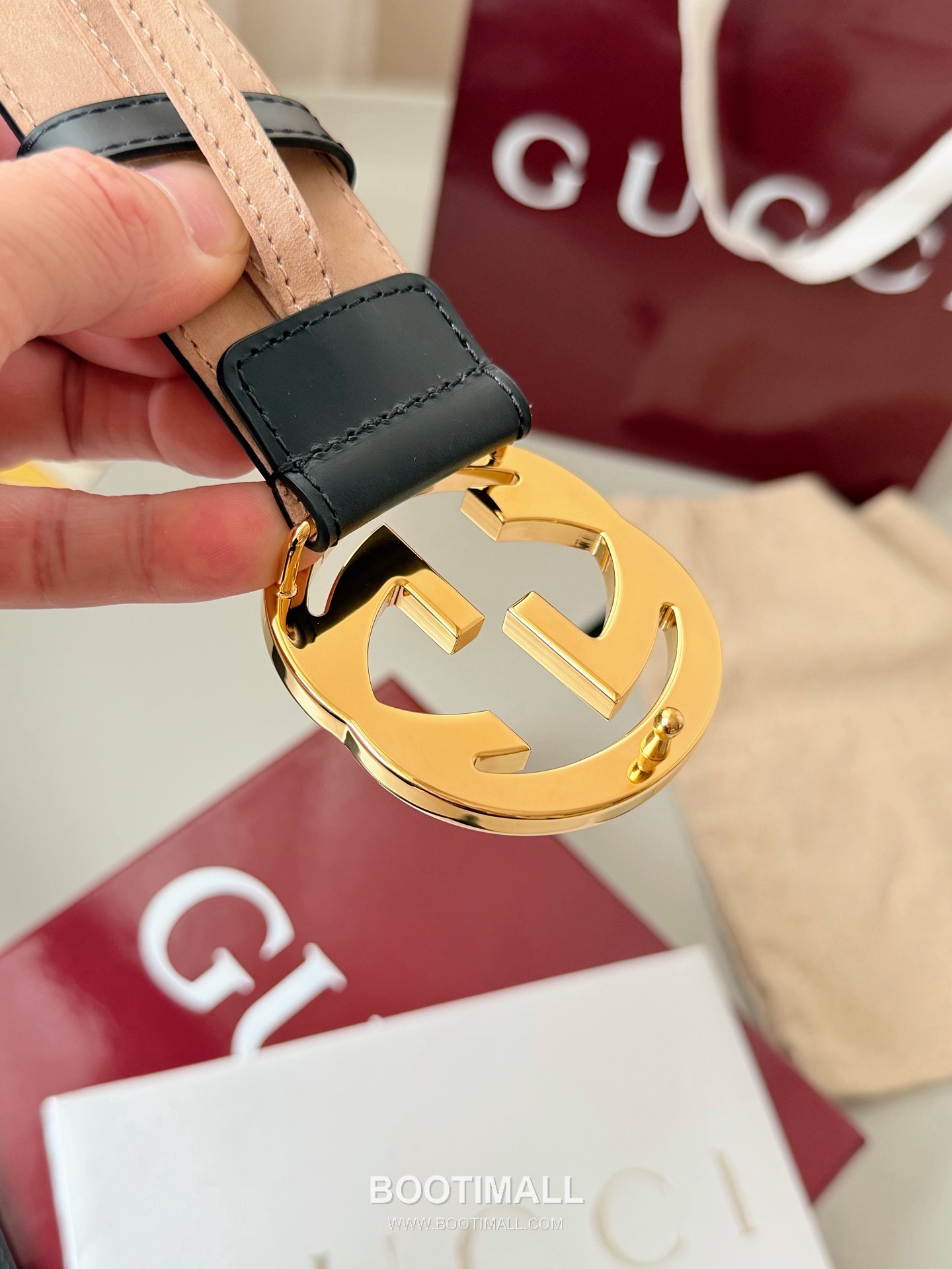 
Gucci Interlocking G Buckle Smooth Calfskin Belt 구찌 인터로킹 G 스무스 송아지 가죽 벨트 4cm 7