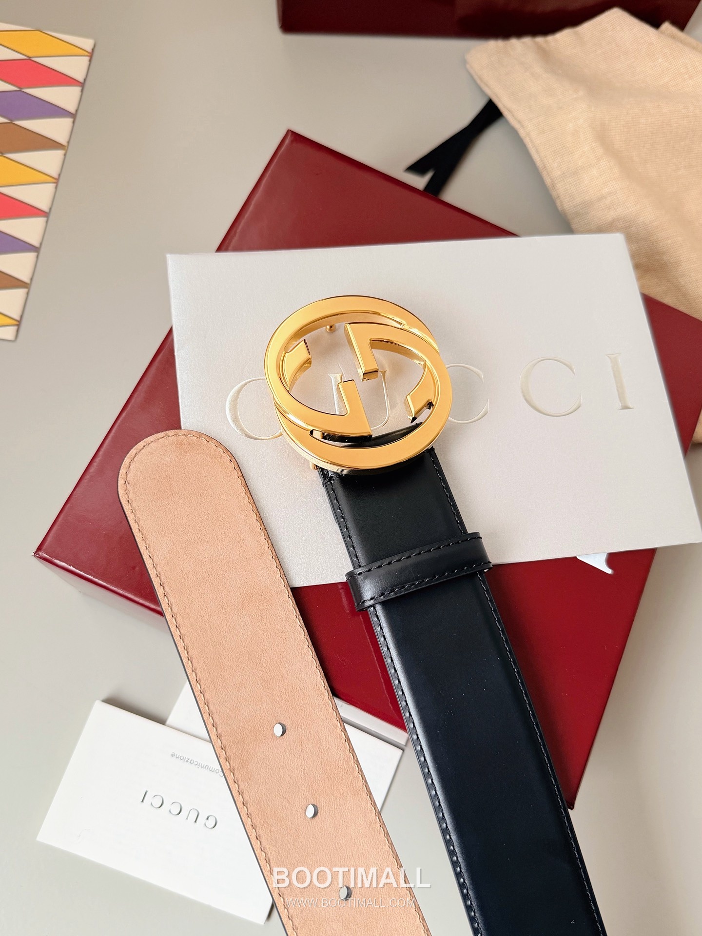 
Gucci Interlocking G Buckle Smooth Calfskin Belt 구찌 인터로킹 G 스무스 송아지 가죽 벨트 4cm 9