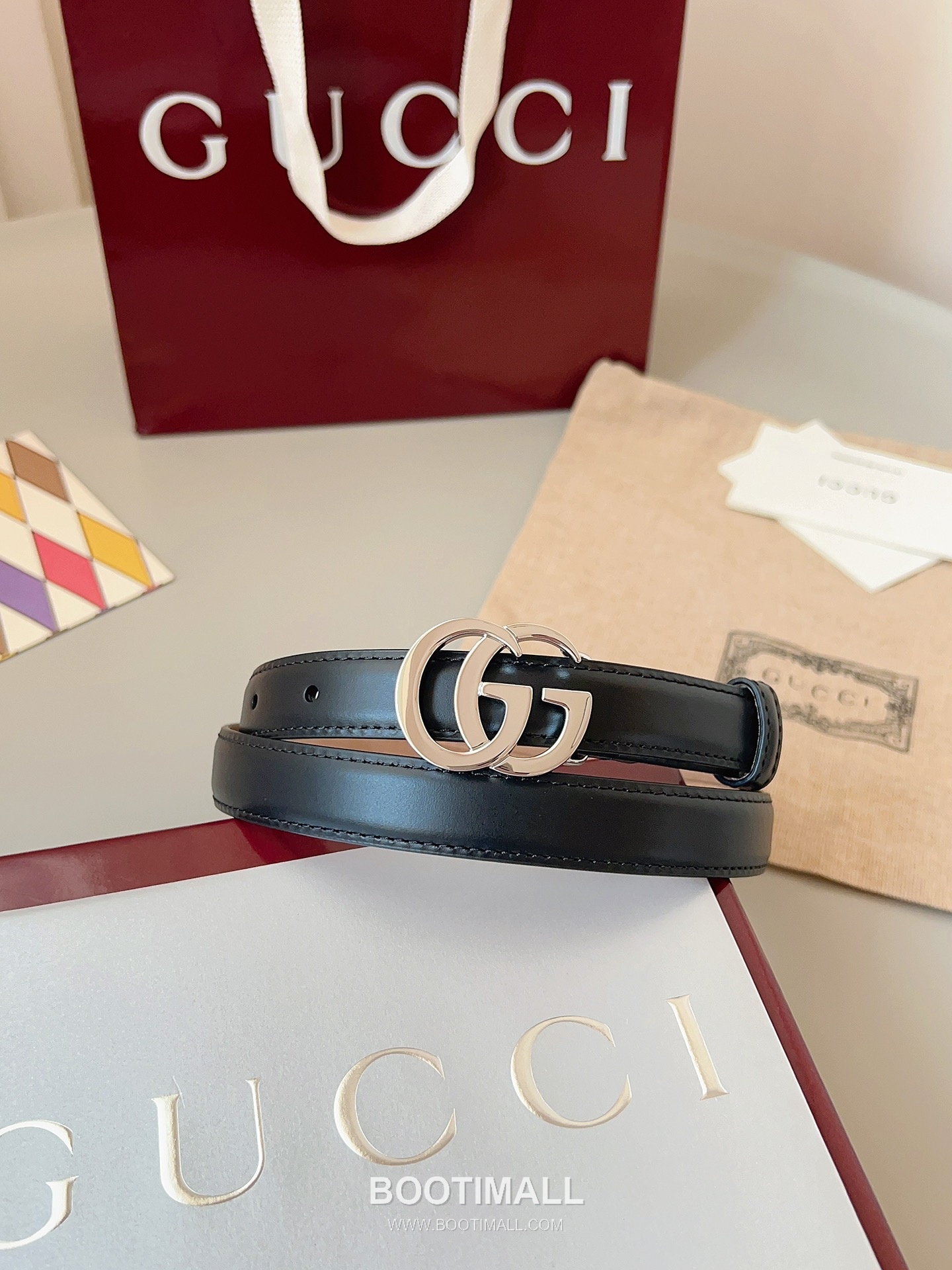Gucci Double G Buckle Smooth Calfskin Belt 구찌 더블 G 스무스 송아지 가죽 벨트 3.5cm 4