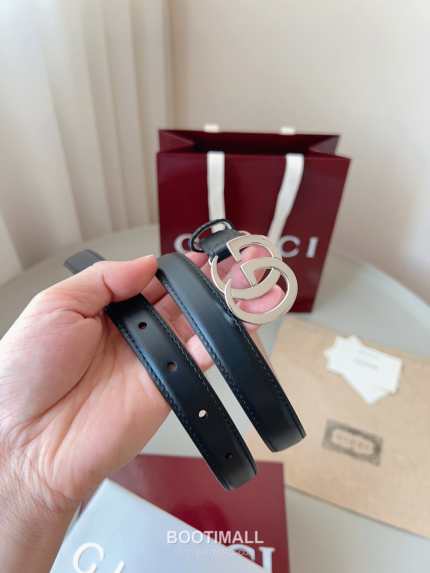 Gucci Double G Buckle Smooth Calfskin Belt 구찌 더블 G 스무스 송아지 가죽 벨트 3.5cm 6