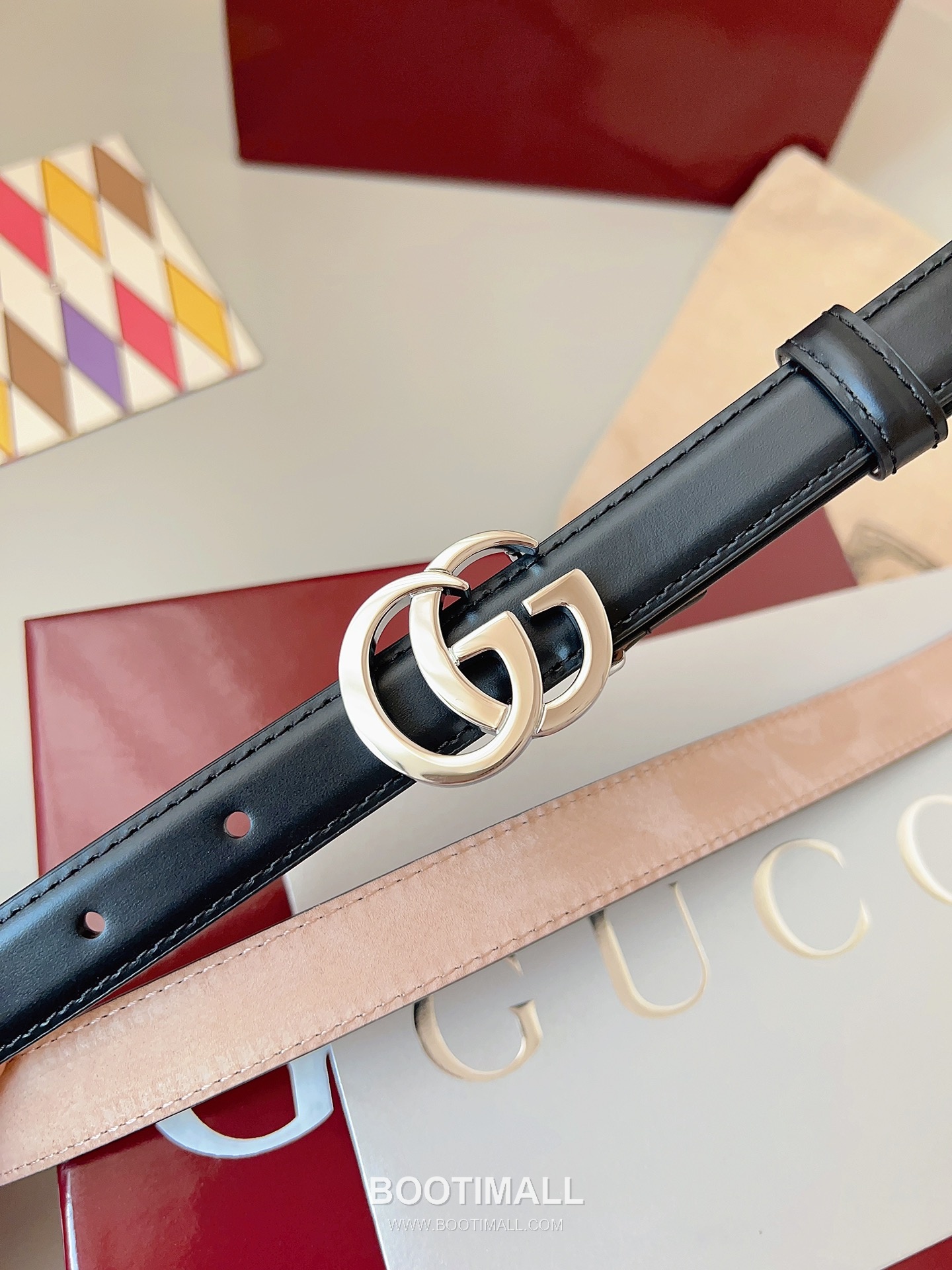 Gucci Double G Buckle Smooth Calfskin Belt 구찌 더블 G 스무스 송아지 가죽 벨트 3.5cm 9