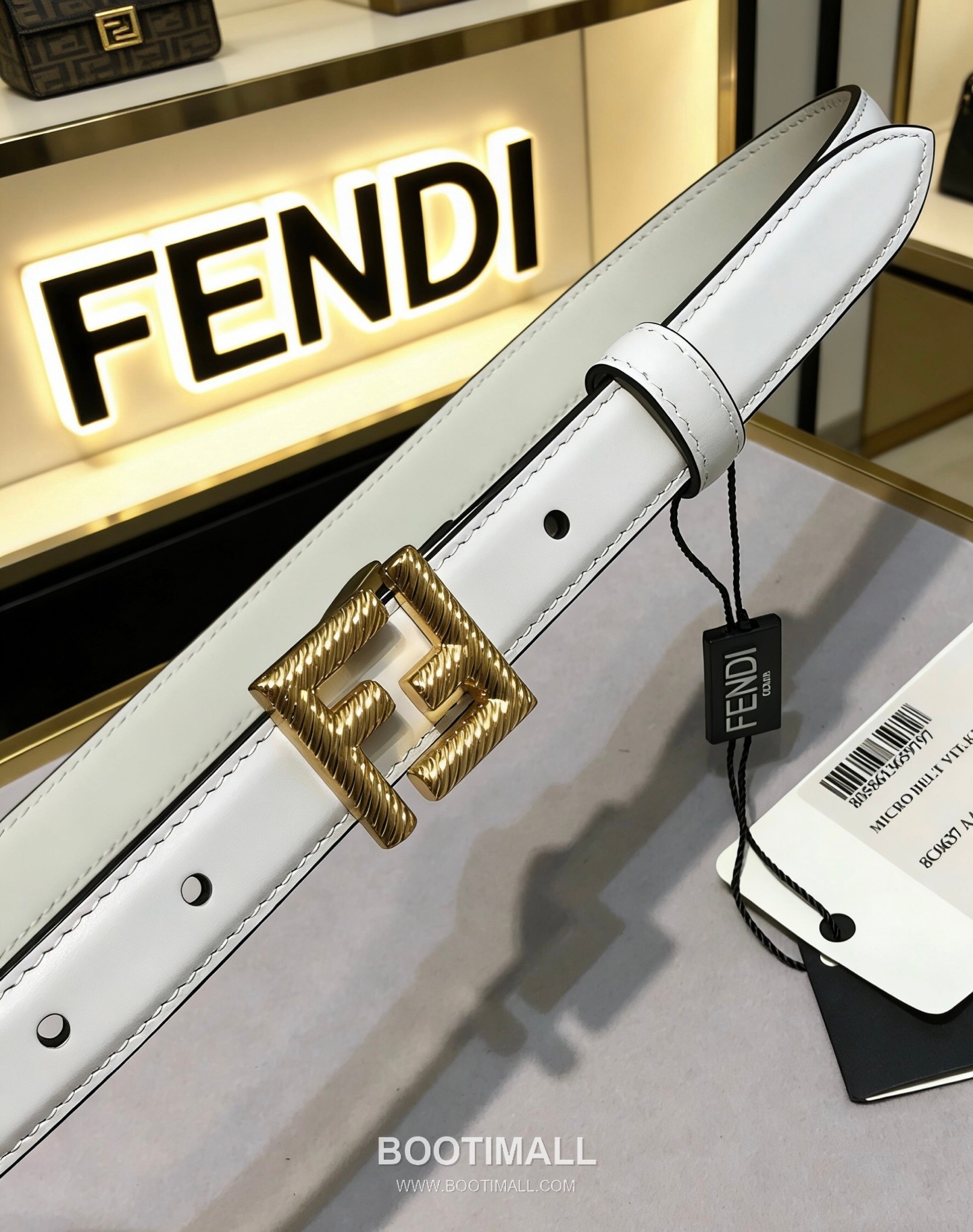 Fendi F Buckle 20mm Double-Sided Full-Grain Cowhide Belt 펜디 F 버클 양면 풀그레인 소가죽 벨트 2cm 3