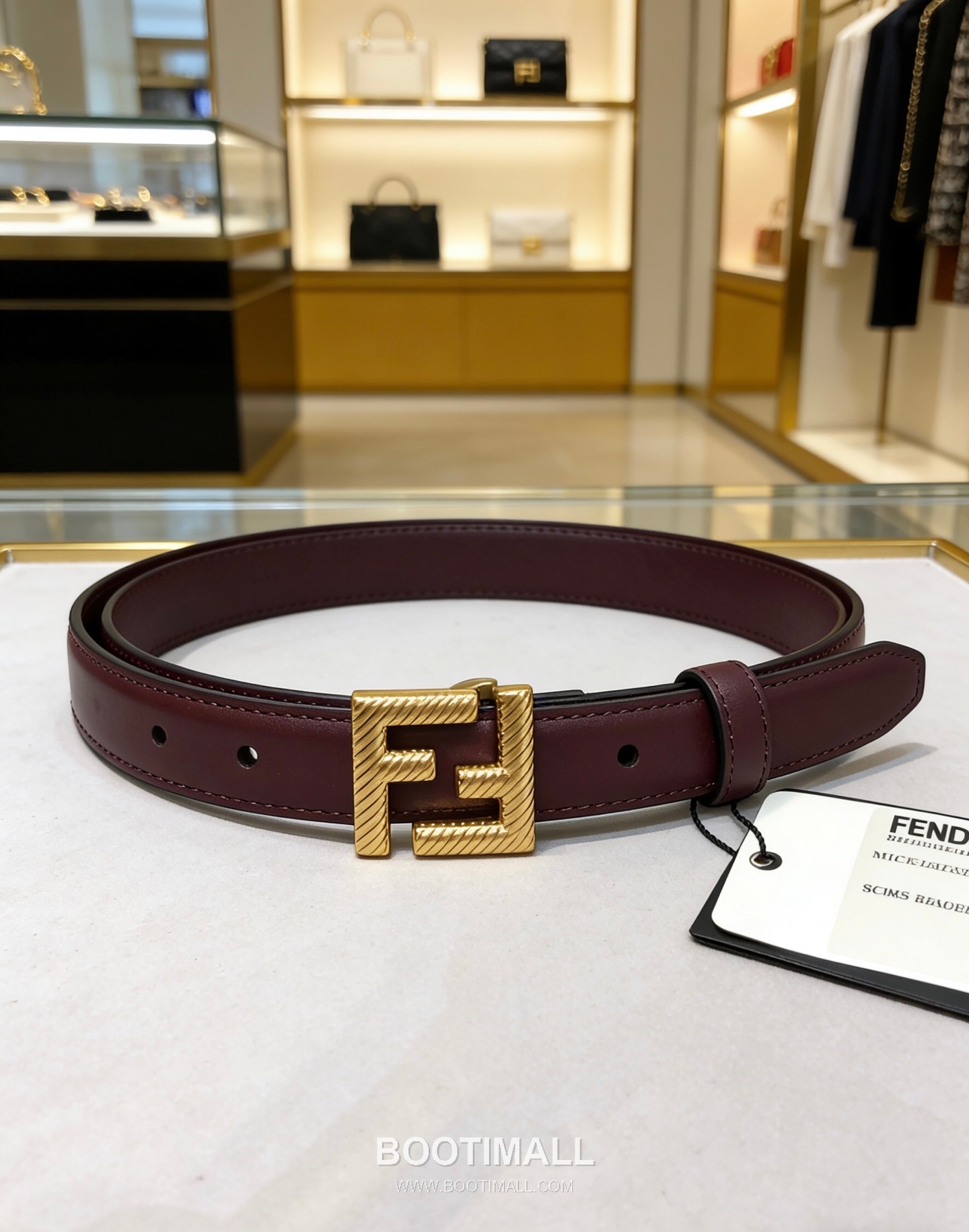 Fendi F Buckle 20mm Double-Sided Full-Grain Cowhide Belt 펜디 F 버클 양면 풀그레인 소가죽 벨트 2cm 2