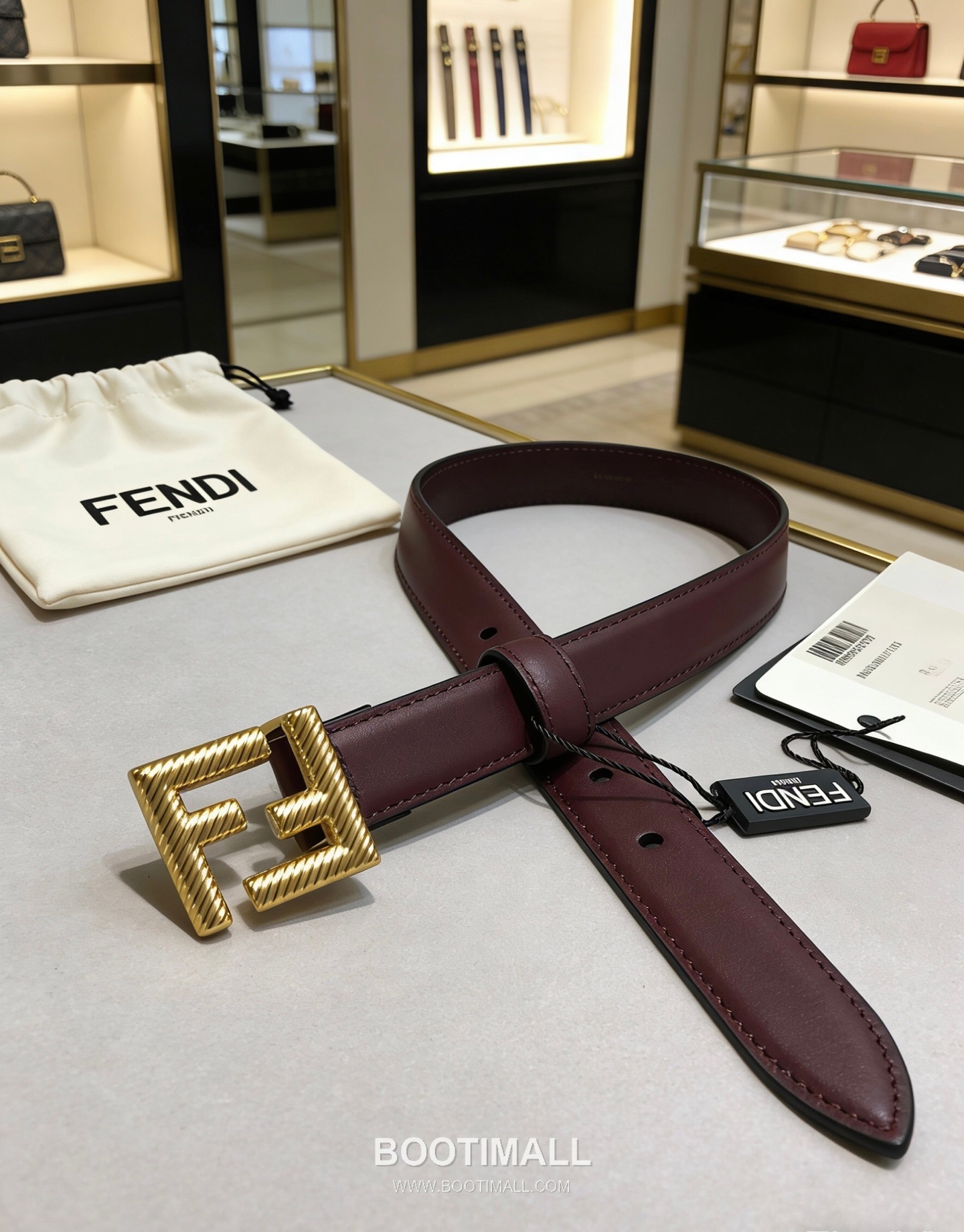 Fendi F Buckle 20mm Double-Sided Full-Grain Cowhide Belt 펜디 F 버클 양면 풀그레인 소가죽 벨트 2cm 4