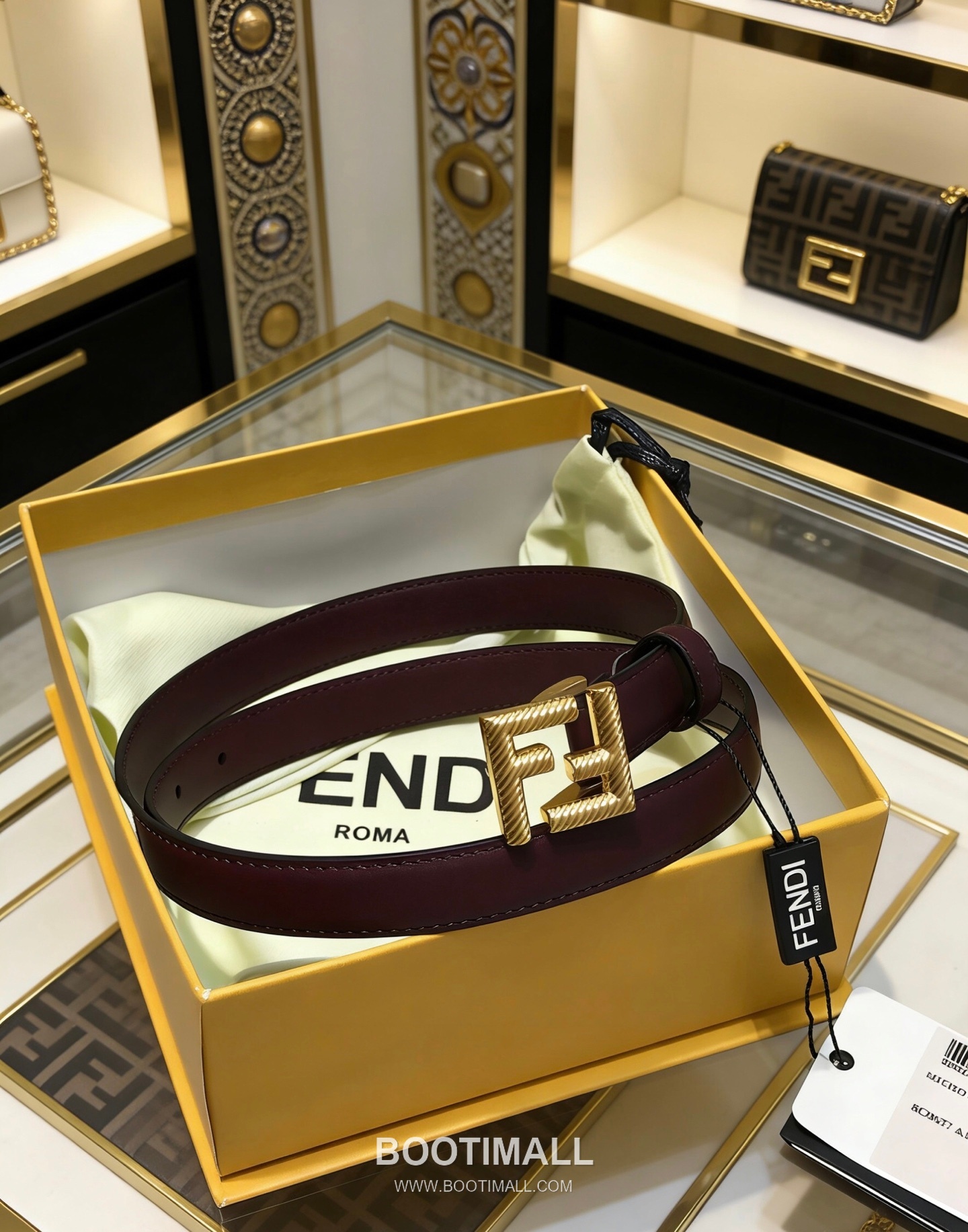 Fendi F Buckle 20mm Double-Sided Full-Grain Cowhide Belt 펜디 F 버클 양면 풀그레인 소가죽 벨트 2cm 9