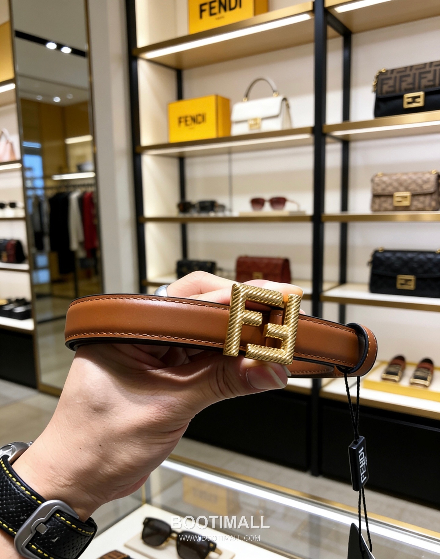 Fendi F Buckle 20mm Double-Sided Full-Grain Cowhide Belt 펜디 F 버클 양면 풀그레인 소가죽 벨트 2cm 1