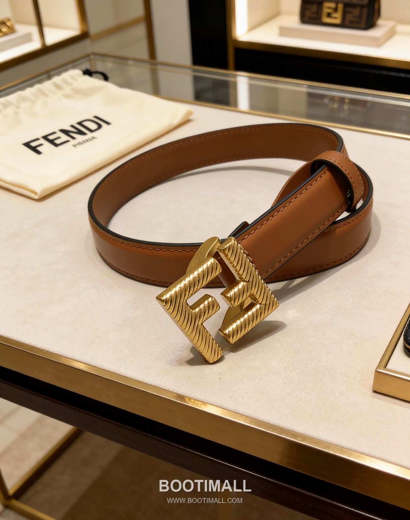 Fendi F Buckle 20mm Double-Sided Full-Grain Cowhide Belt 펜디 F 버클 양면 풀그레인 소가죽 벨트 2cm 2