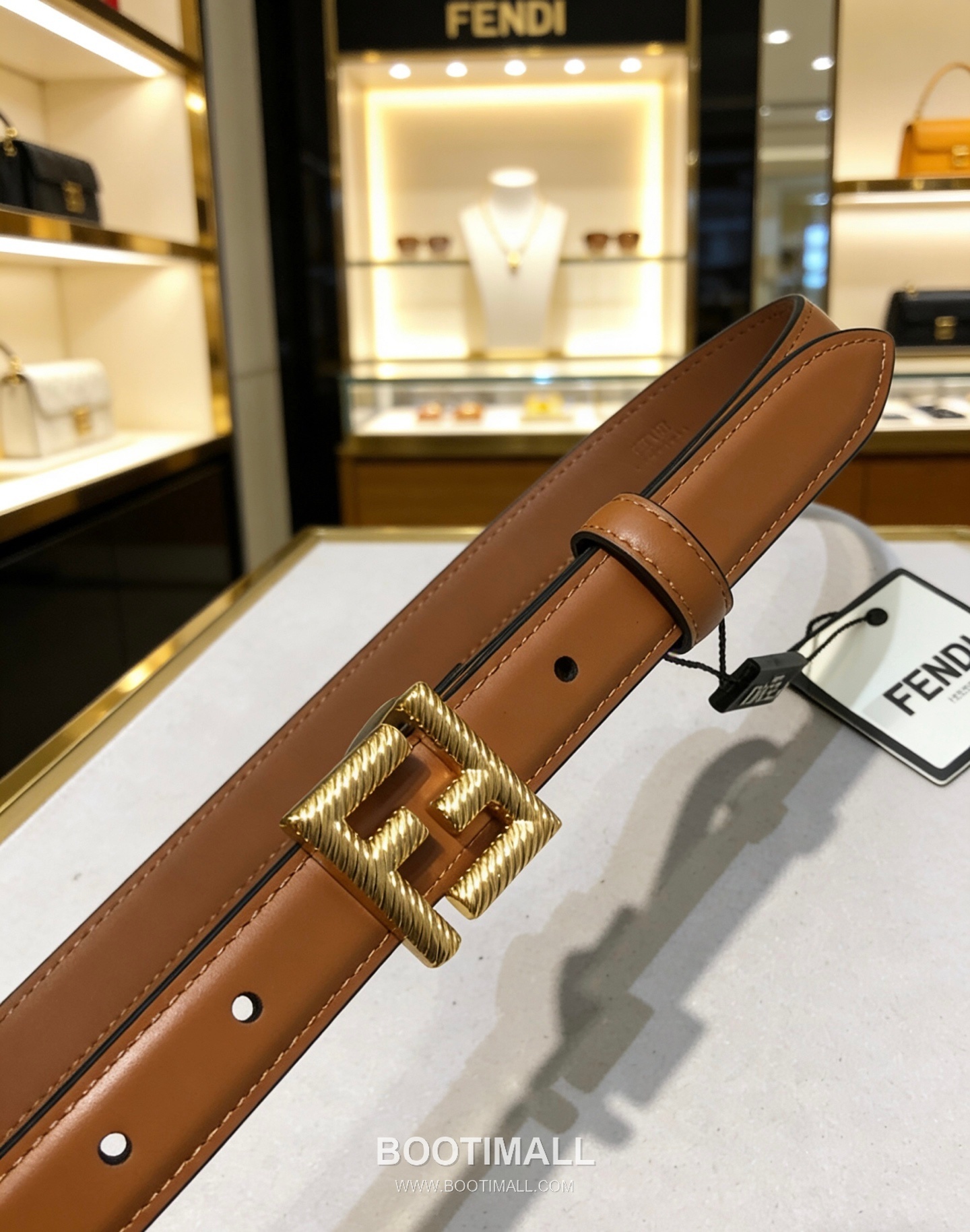 Fendi F Buckle 20mm Double-Sided Full-Grain Cowhide Belt 펜디 F 버클 양면 풀그레인 소가죽 벨트 2cm 3