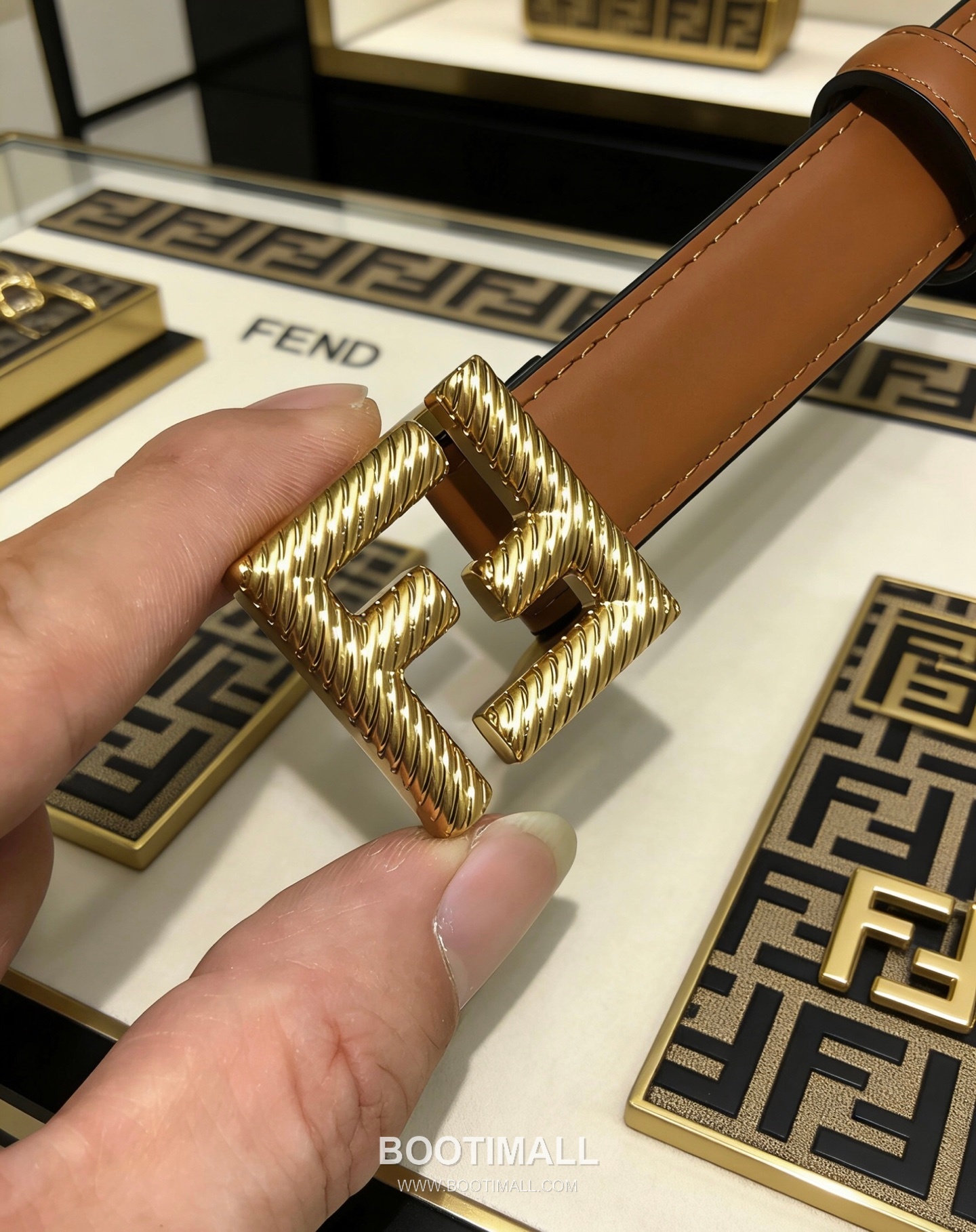 Fendi F Buckle 20mm Double-Sided Full-Grain Cowhide Belt 펜디 F 버클 양면 풀그레인 소가죽 벨트 2cm 4