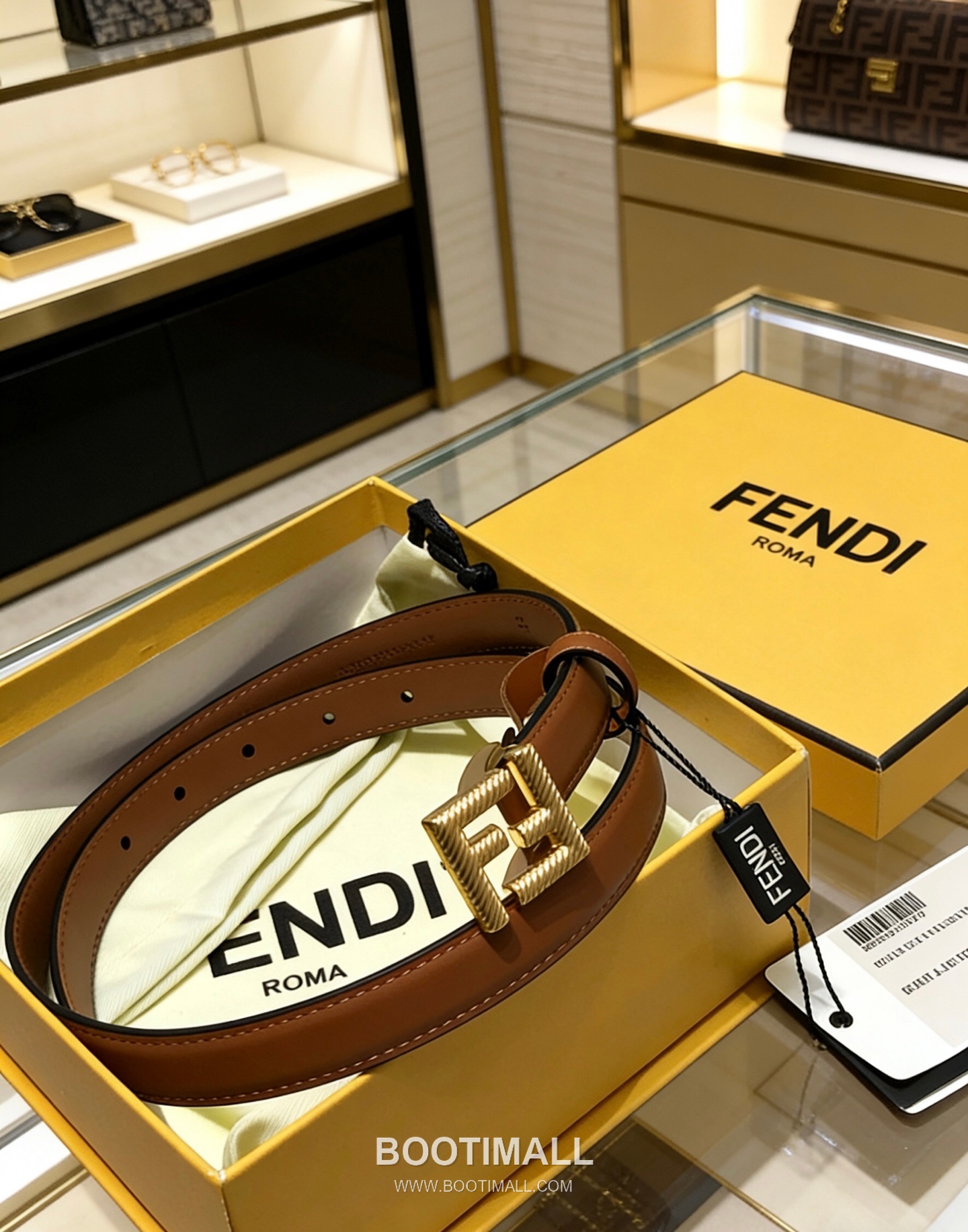 Fendi F Buckle 20mm Double-Sided Full-Grain Cowhide Belt 펜디 F 버클 양면 풀그레인 소가죽 벨트 2cm 8
